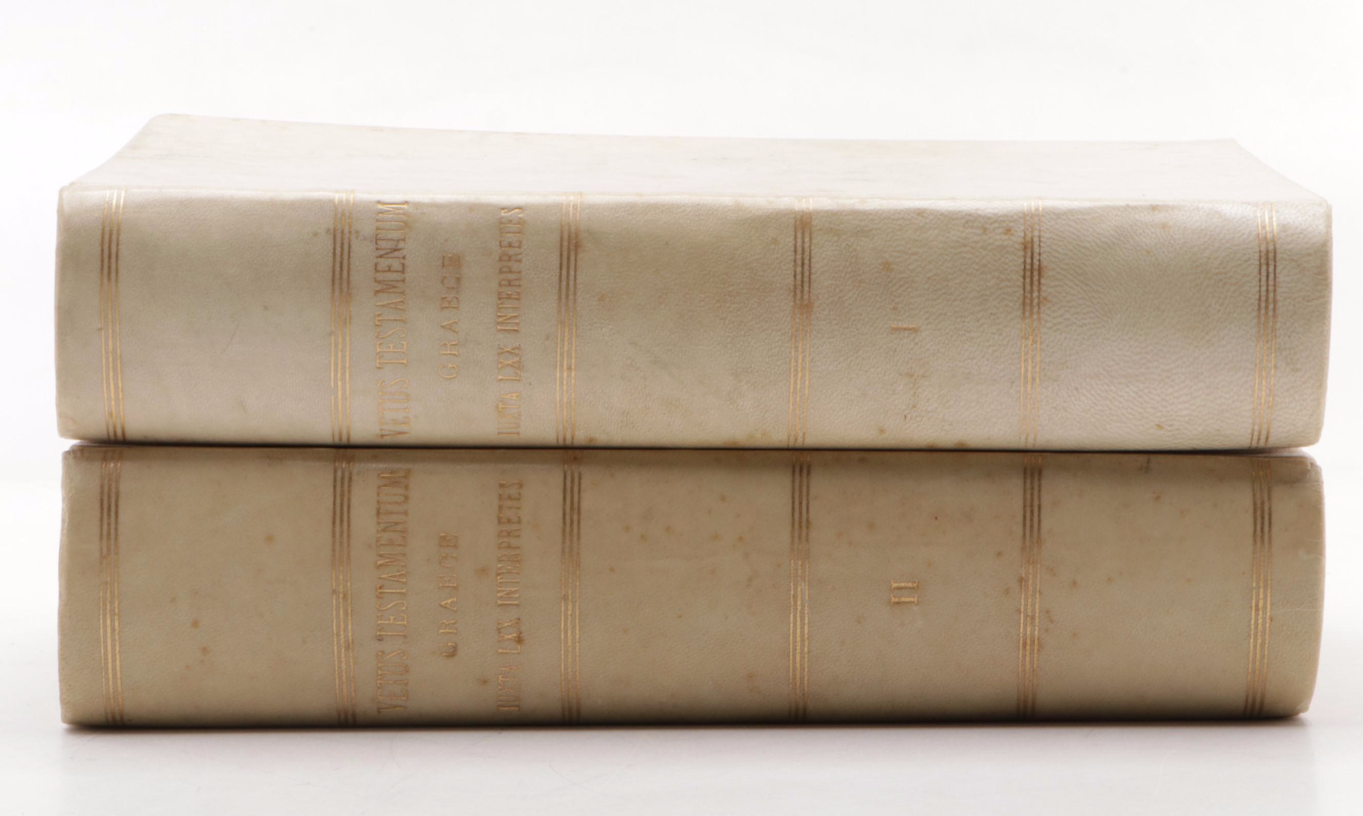 Seventh Edition "Vetus Testamentum graece iuxta LXX interpretes" Two-Volume Set