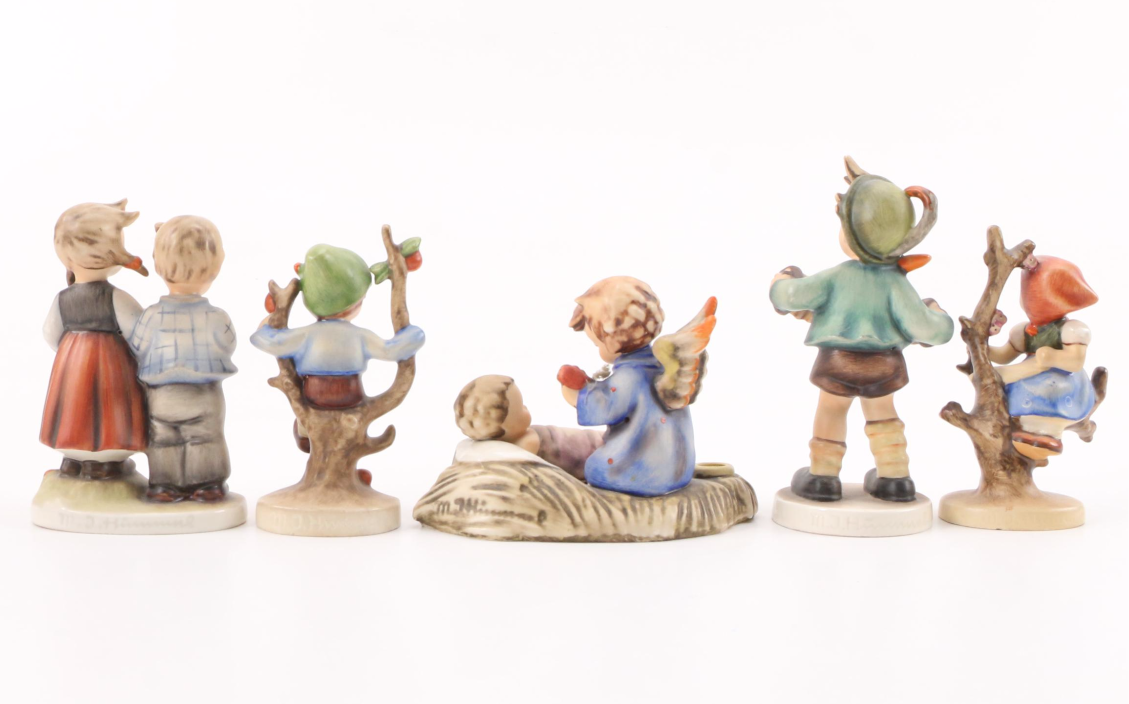 Goebel "Band Leader", "Little Drummer" with Other Porcelain Hummel Figurines