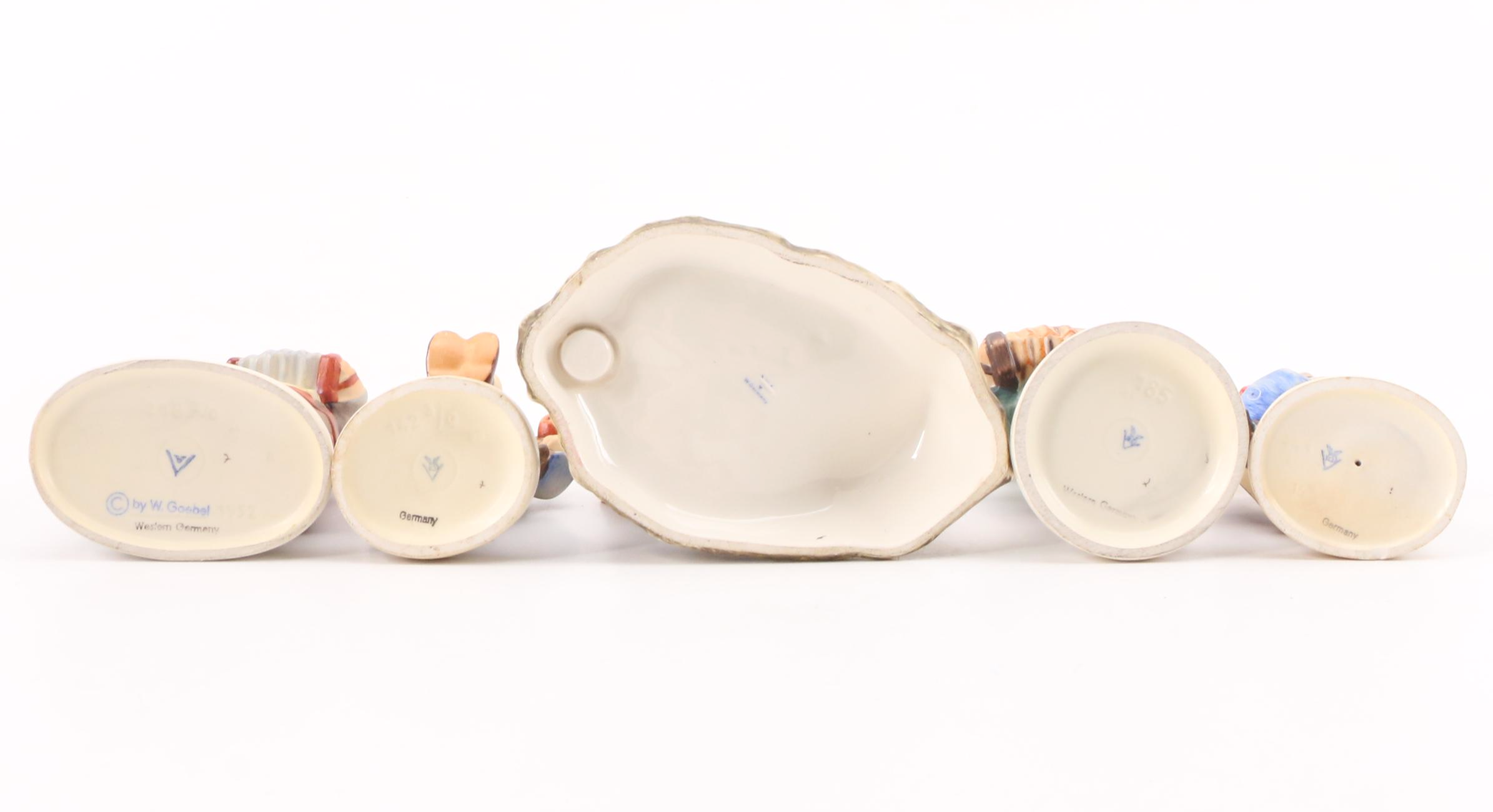 Goebel "Band Leader", "Little Drummer" with Other Porcelain Hummel Figurines