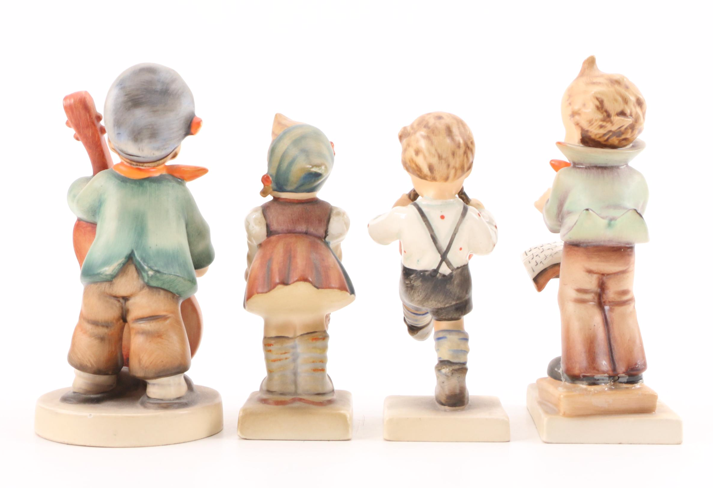 Goebel "Band Leader", "Little Drummer" with Other Porcelain Hummel Figurines