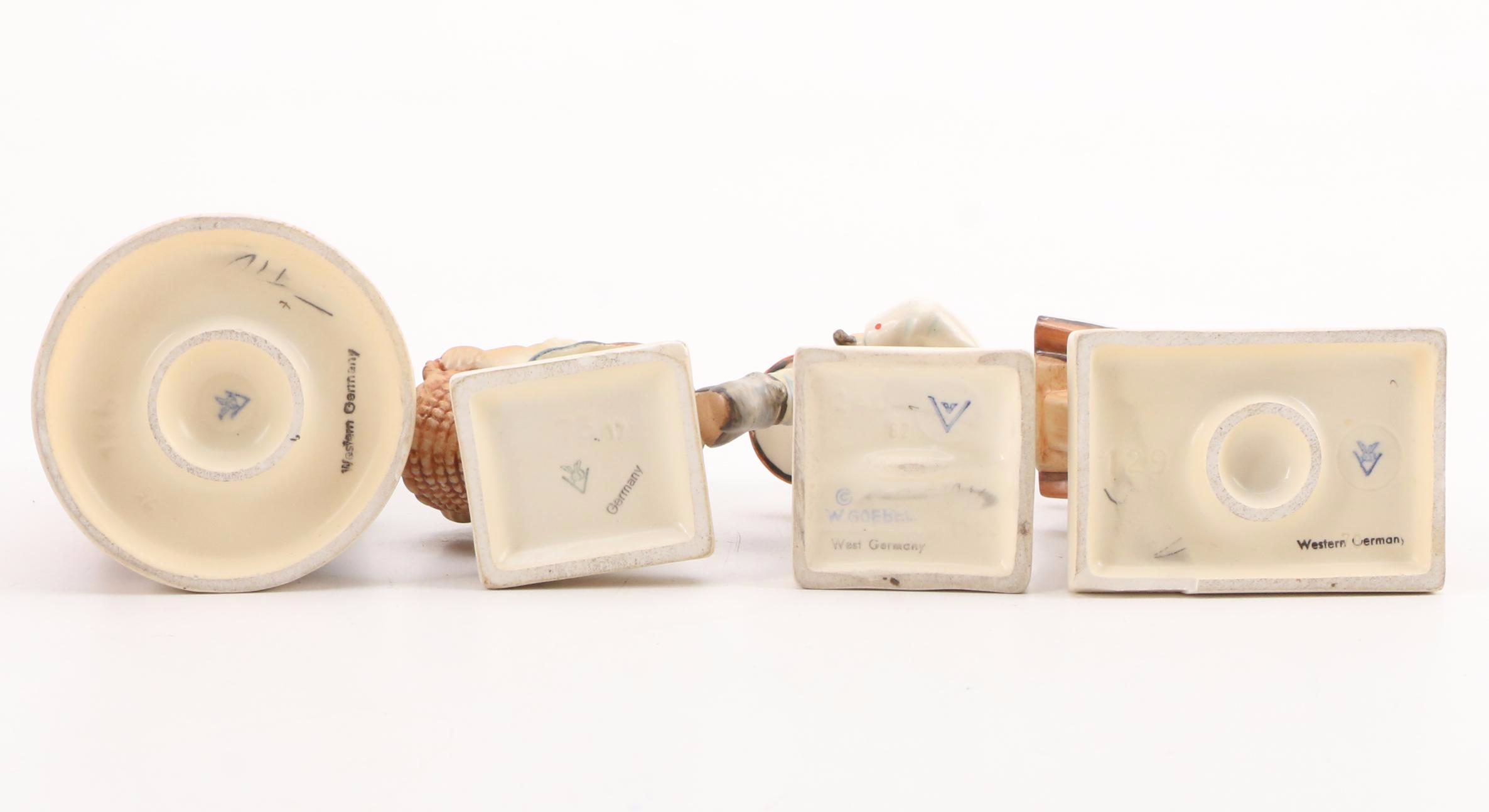 Goebel "Band Leader", "Little Drummer" with Other Porcelain Hummel Figurines