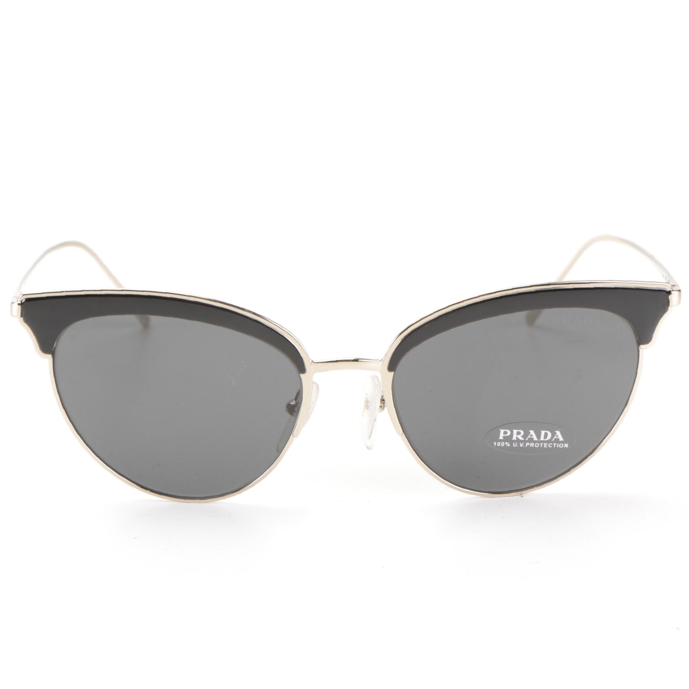 Prada SPR60V Modified Cat Eye Style Sunglasses with Case and Box