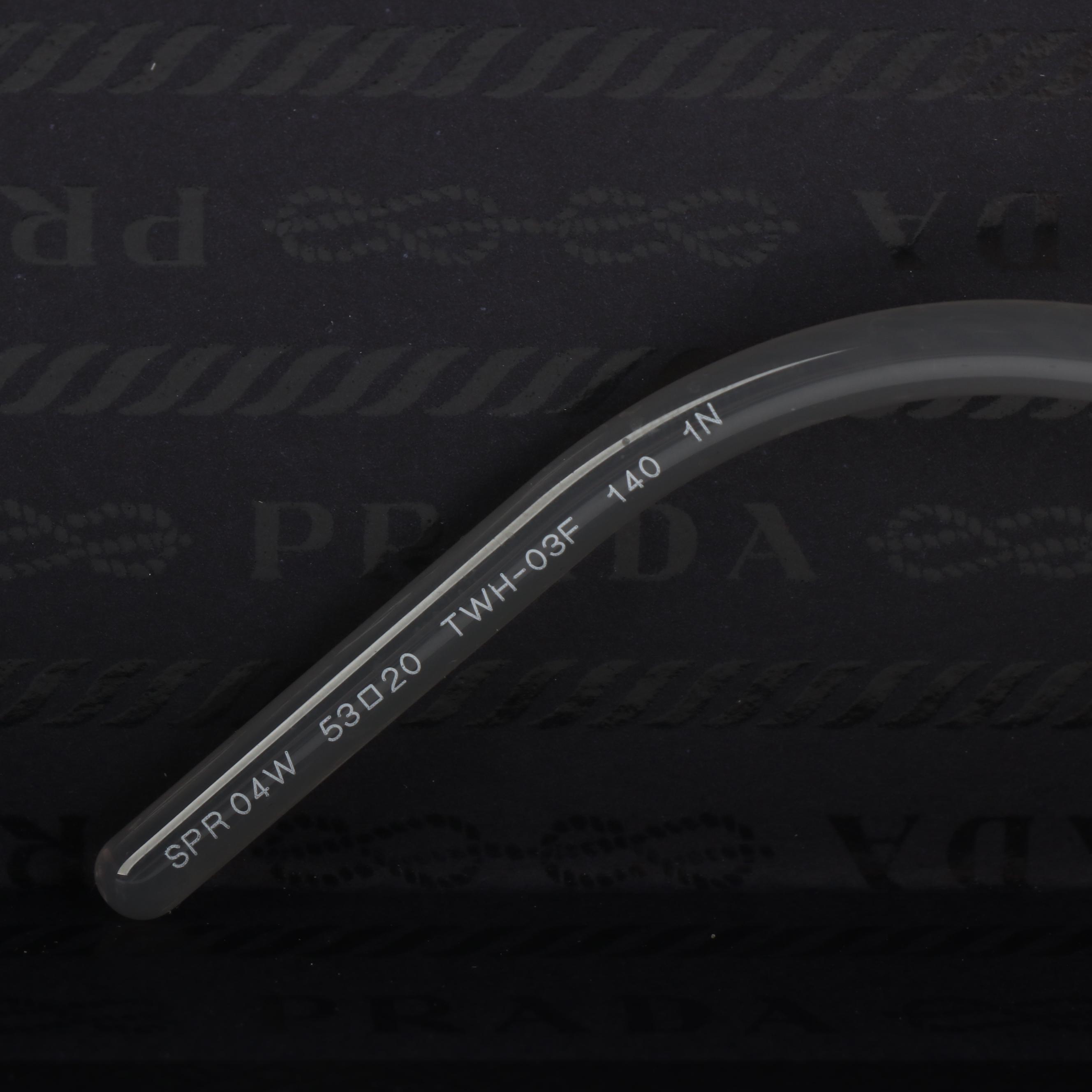 Prada SPR04W Translucent Pink Opal Frame Pink Lens Sunglasses with Case