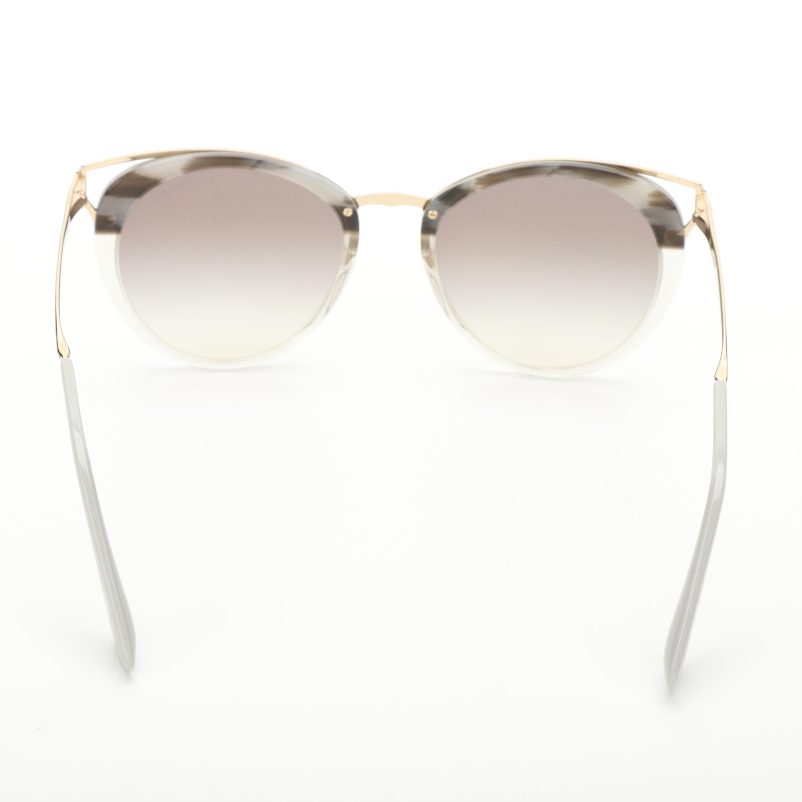 Prada SPR66T Modified Cat-Eye Sunglasses in Box