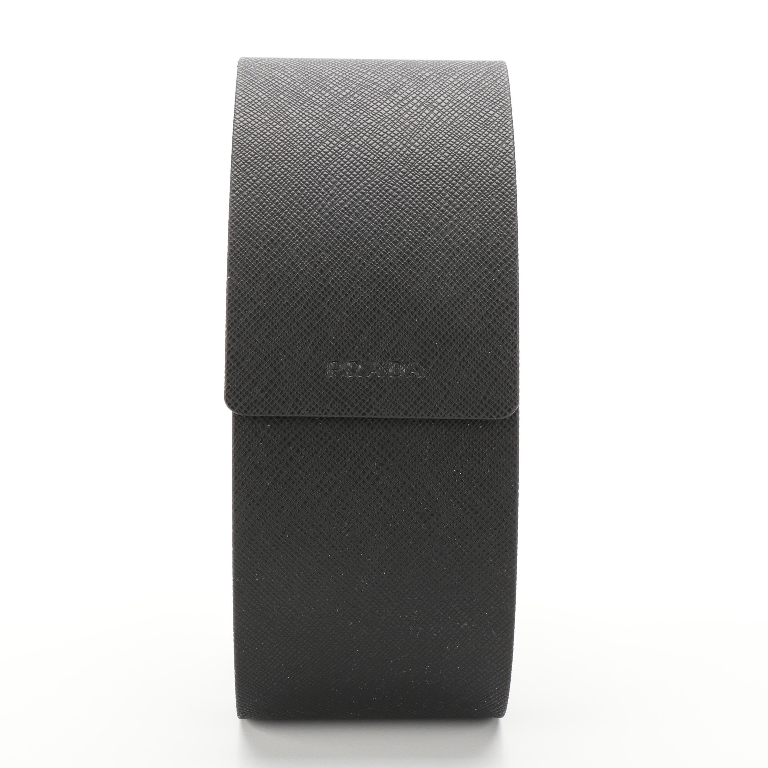 Prada SPR21U Silver Tone Cat Eye Sunglasses with Case and Box