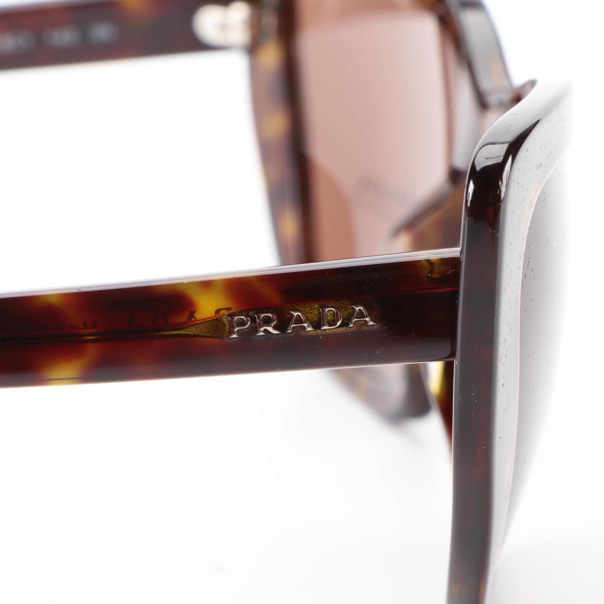 Prada SPR 08V-F Modified Cat Eye Style Sunglasses with Case and Box