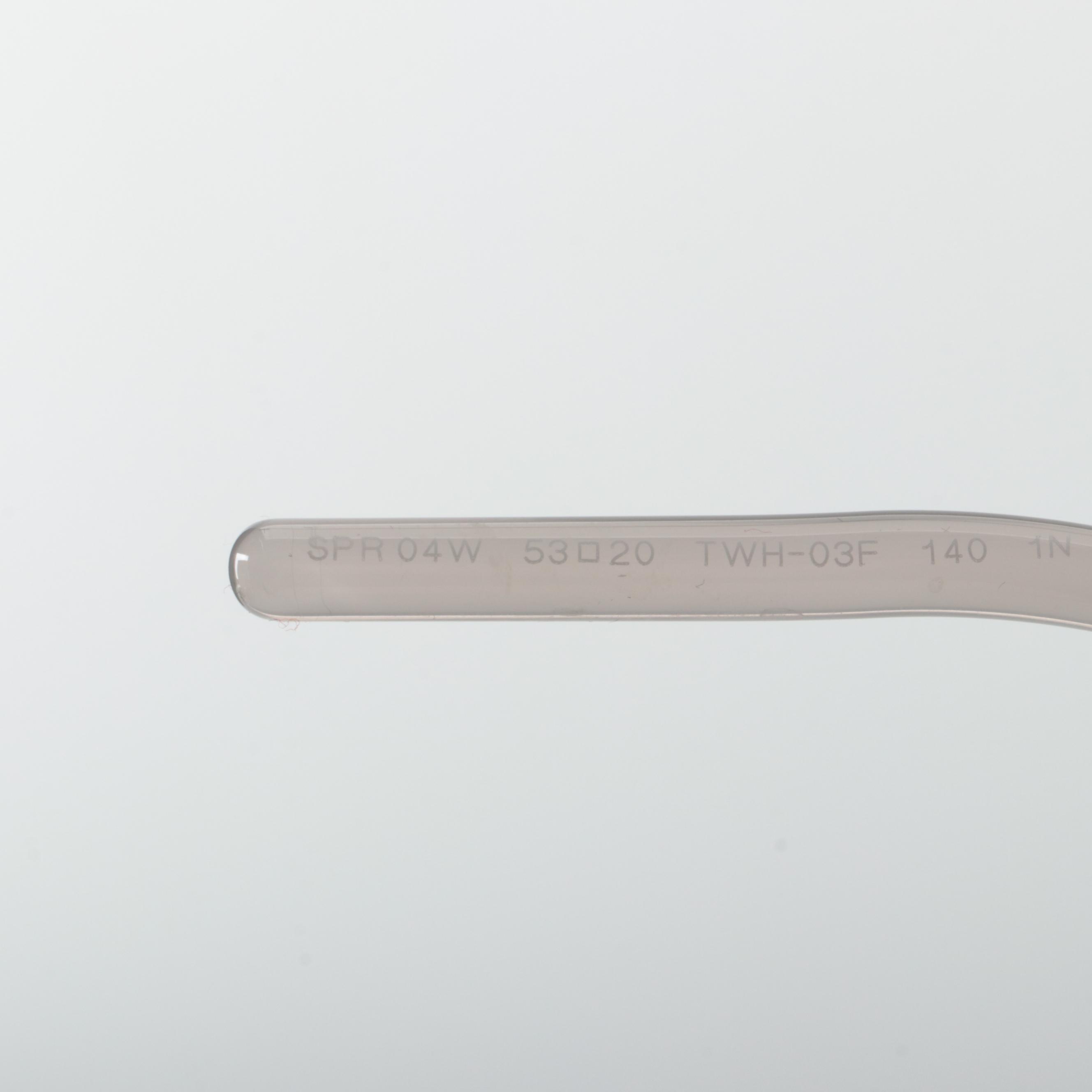 Prada SPR04W Opal Grey/Translucent Pink and Gold Metal Sunglasses with Case/Box