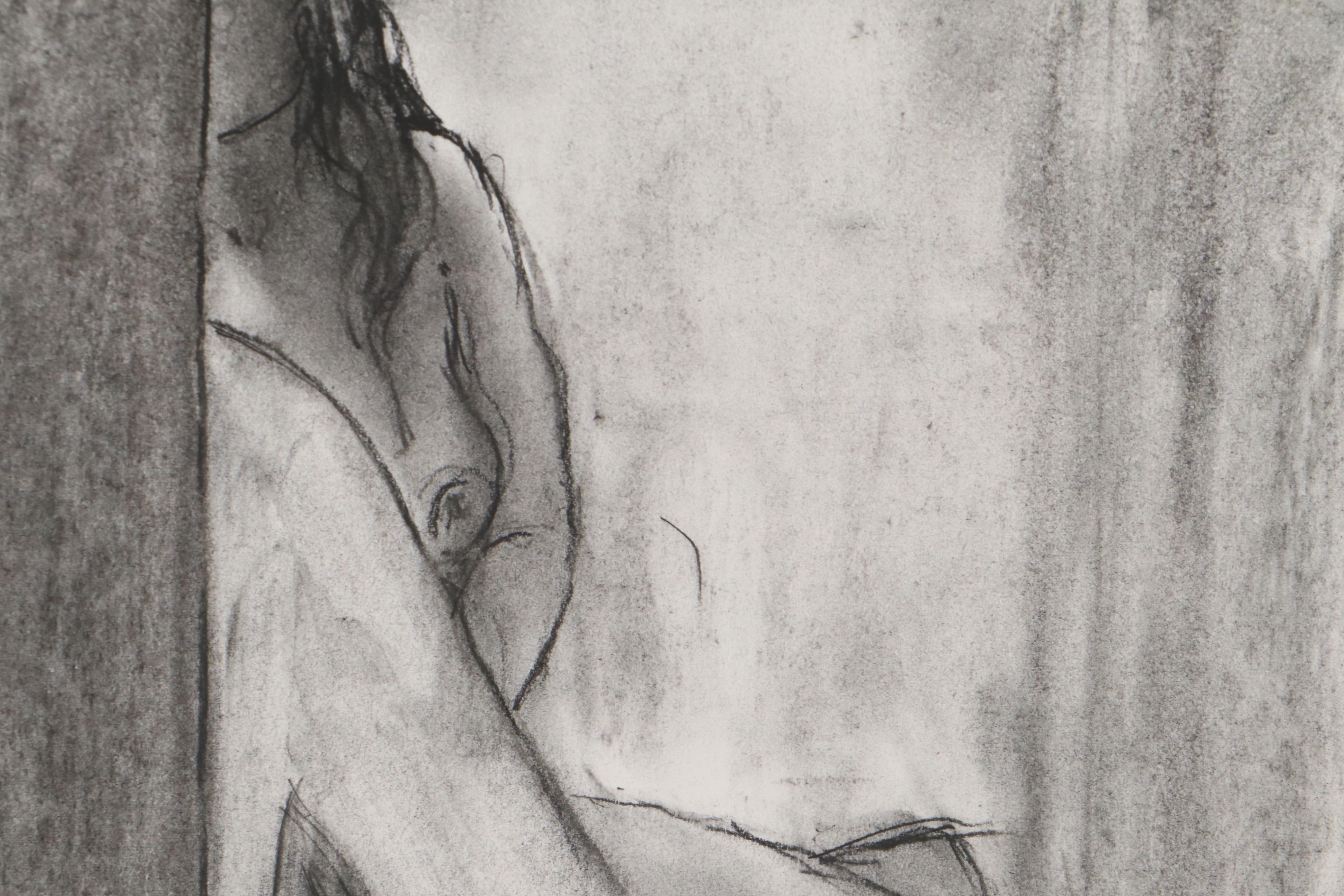 Rebecca Sharfman Charcoal Drawing of Figural Nudes