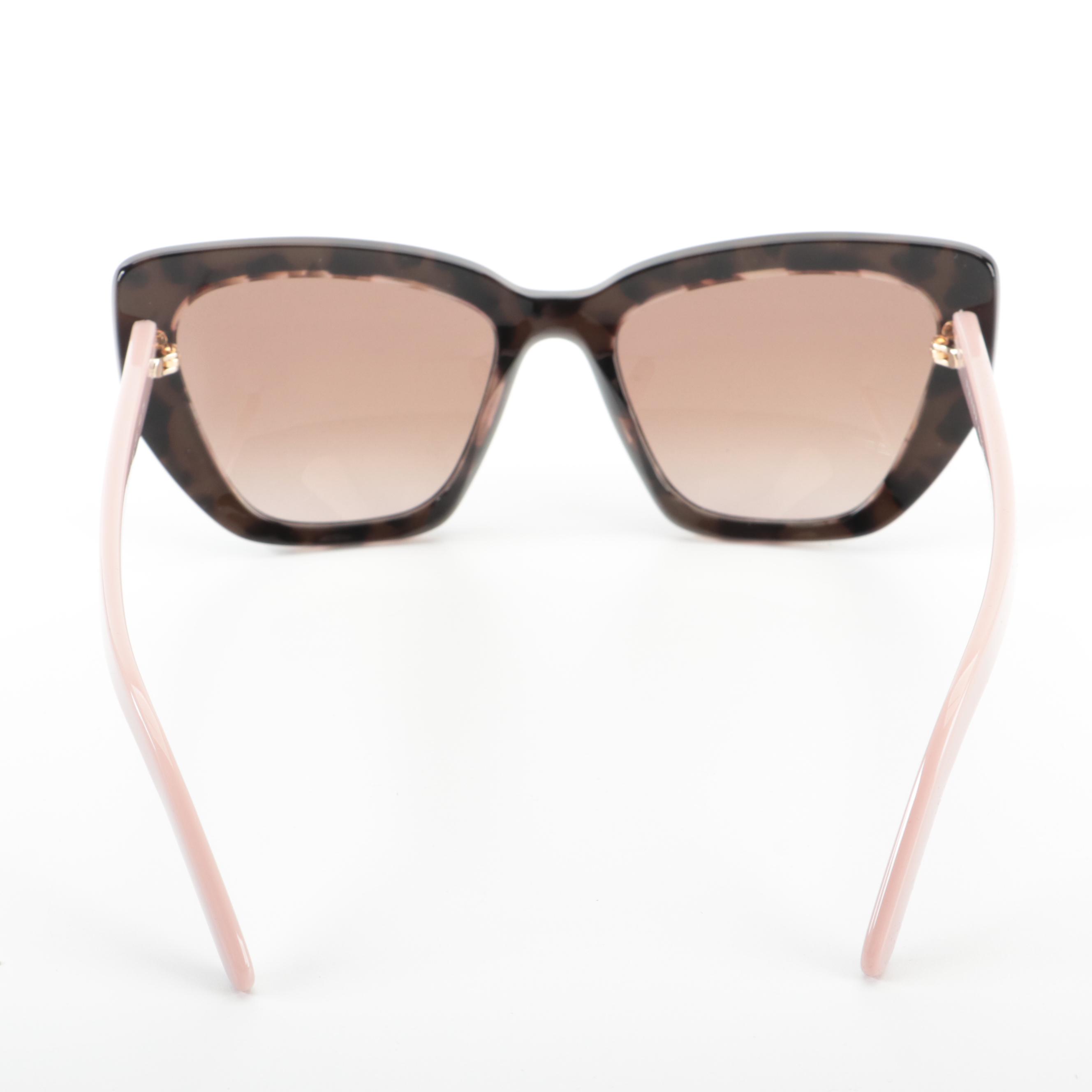 Prada SPR08V Brown/Spotted Havana Sunglasses with Box and Case