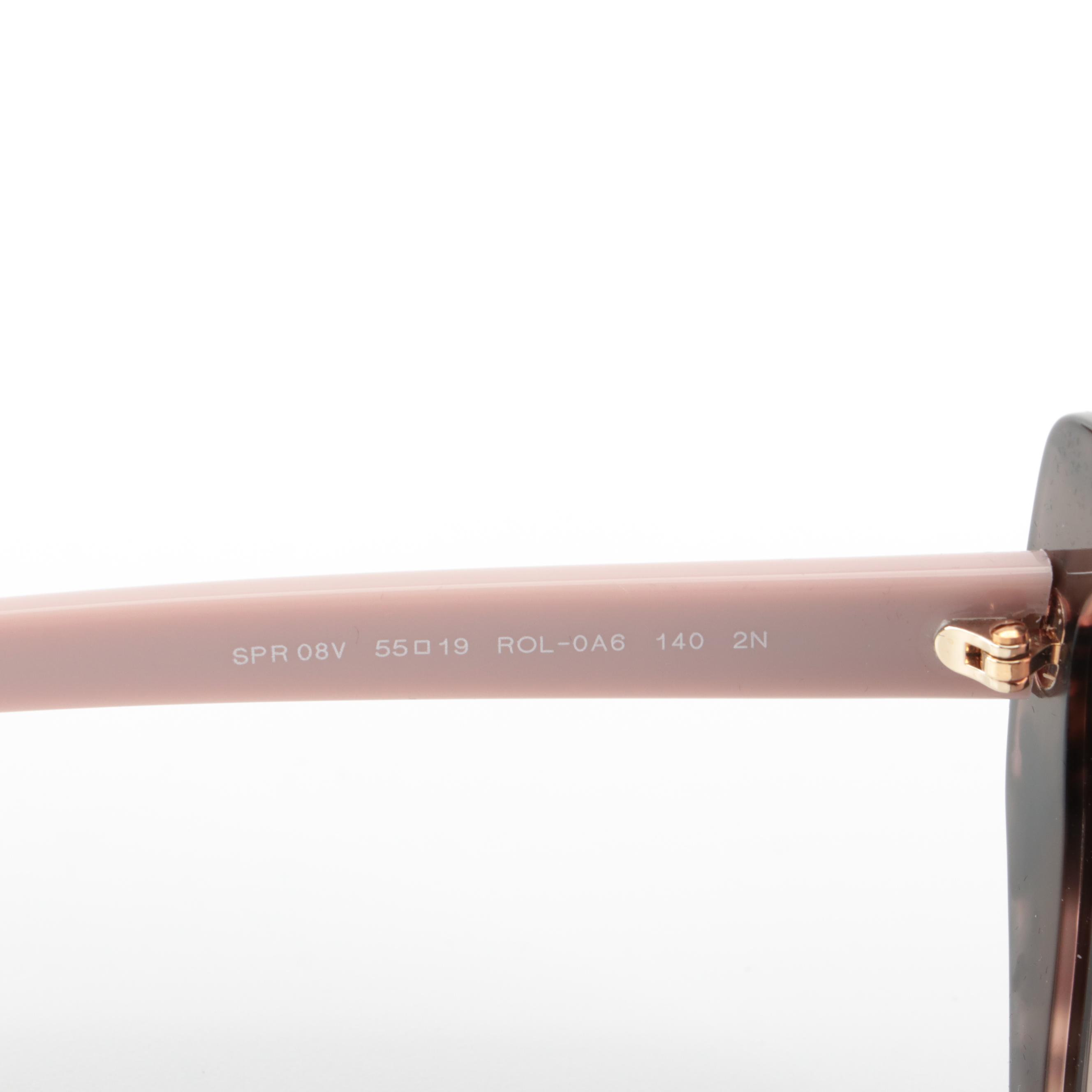 Prada SPR08V Brown/Spotted Havana Sunglasses with Box and Case