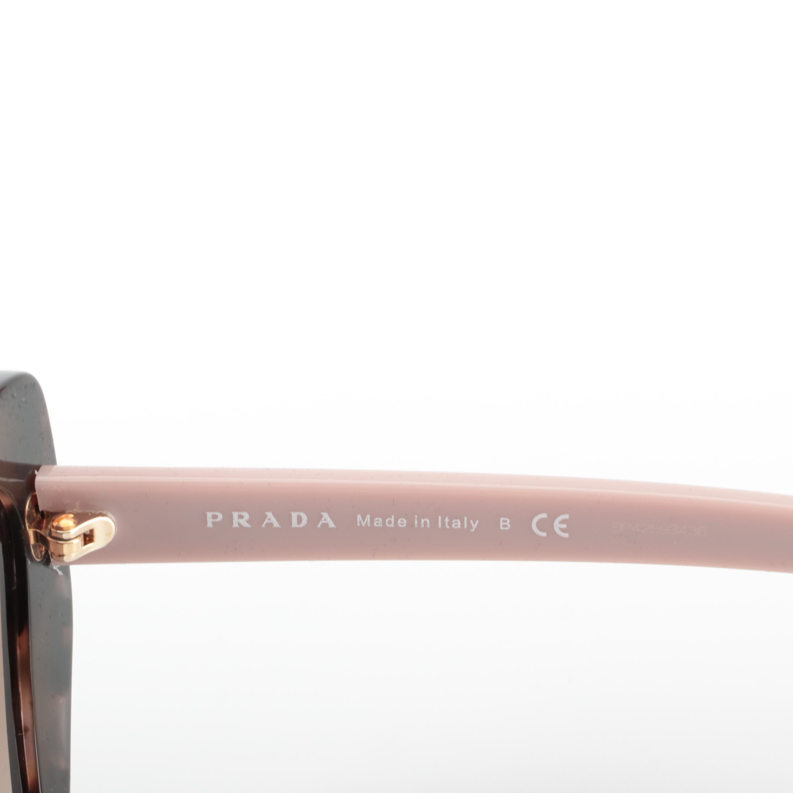 Prada SPR08V Brown/Spotted Havana Sunglasses with Box and Case