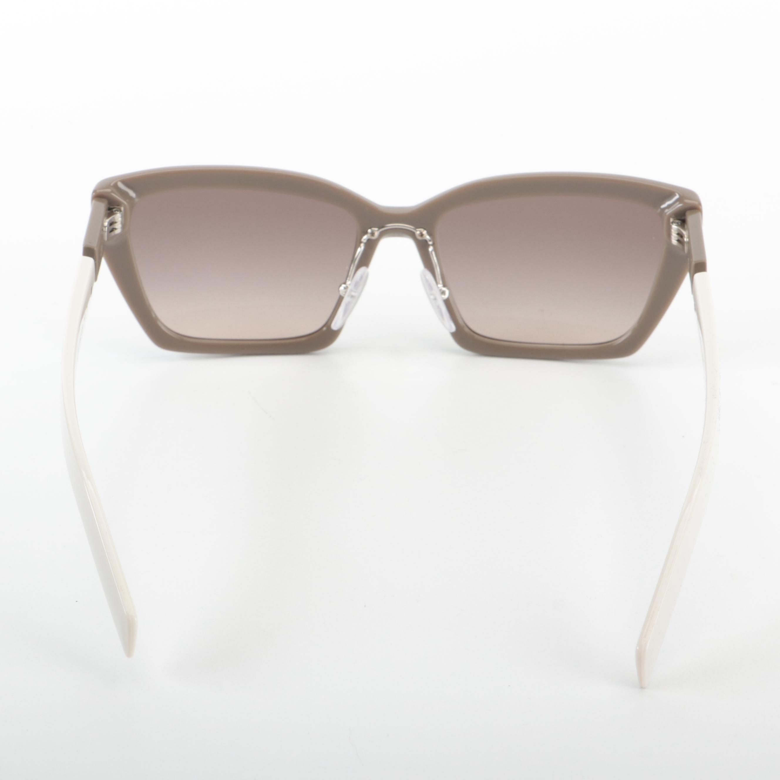 Prada SPR14X Light Brown/Dove Grey and Gradient Lens Sunglasses with Case/Box