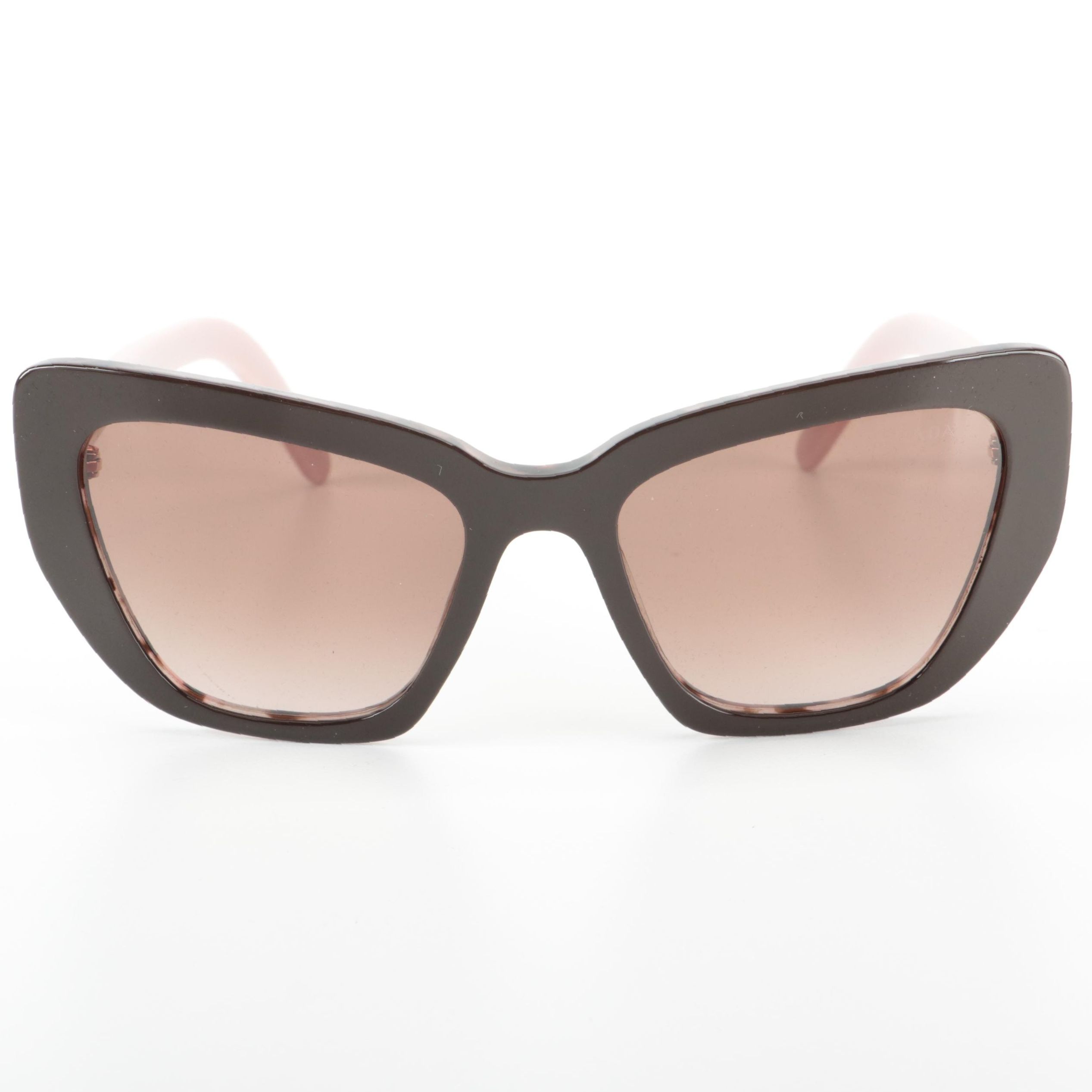 Prada SPR08V Brown/Spotted Havana Sunglasses with Box and Case