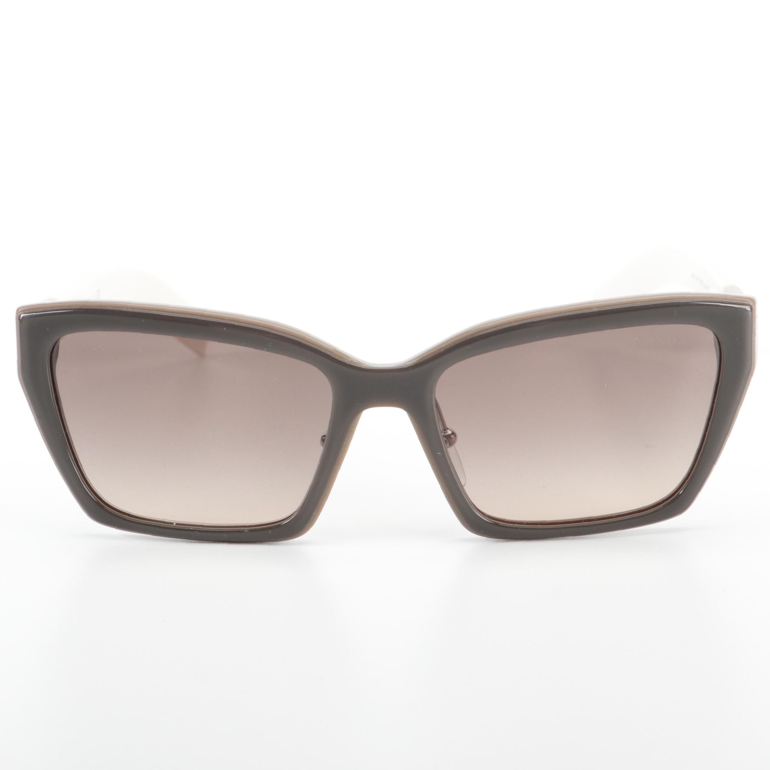 Prada SPR14X Light Brown/Dove Grey and Gradient Lens Sunglasses with Case/Box