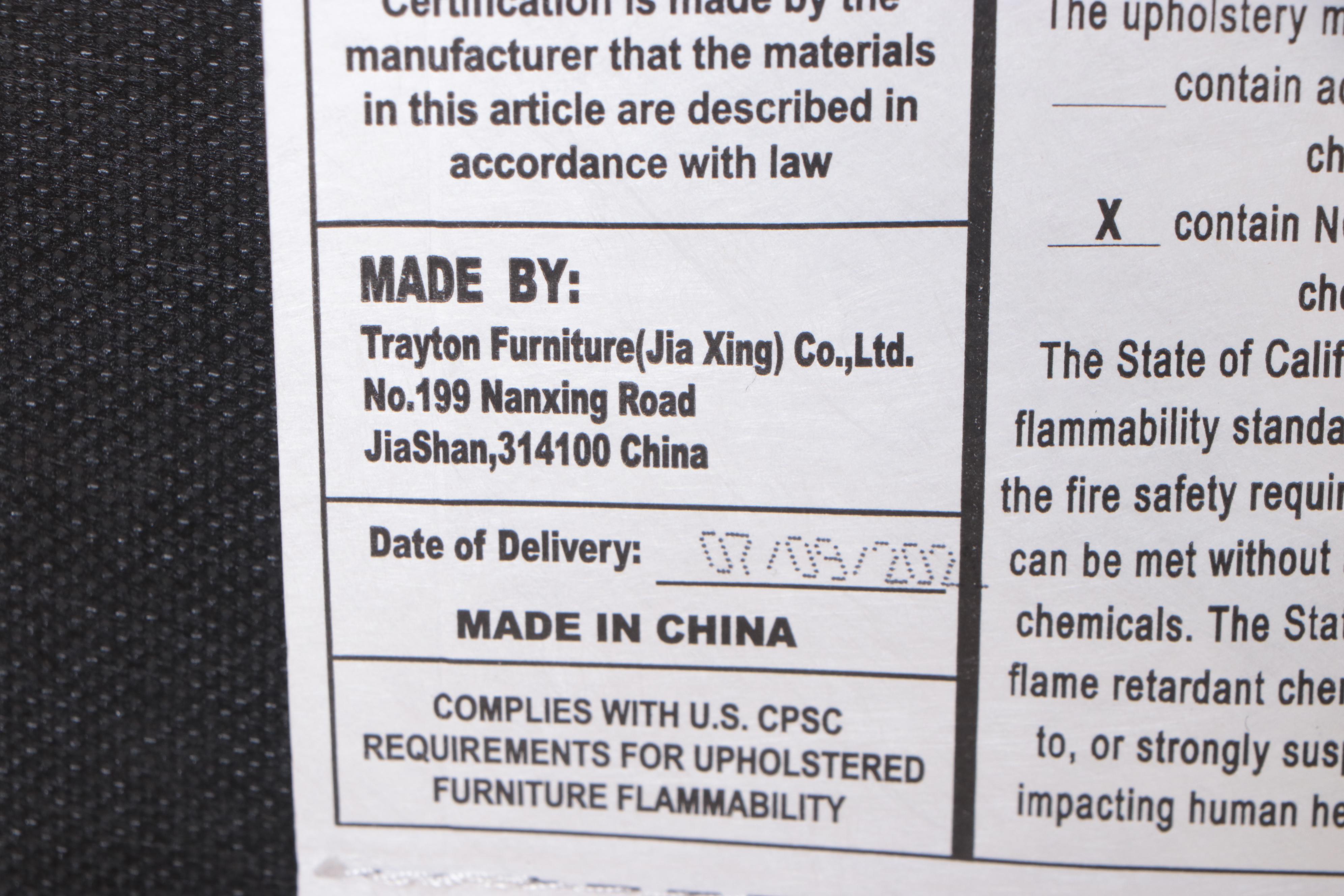 Simon Li "Palesa" Orange Leather Sectional and Fabric Ottoman