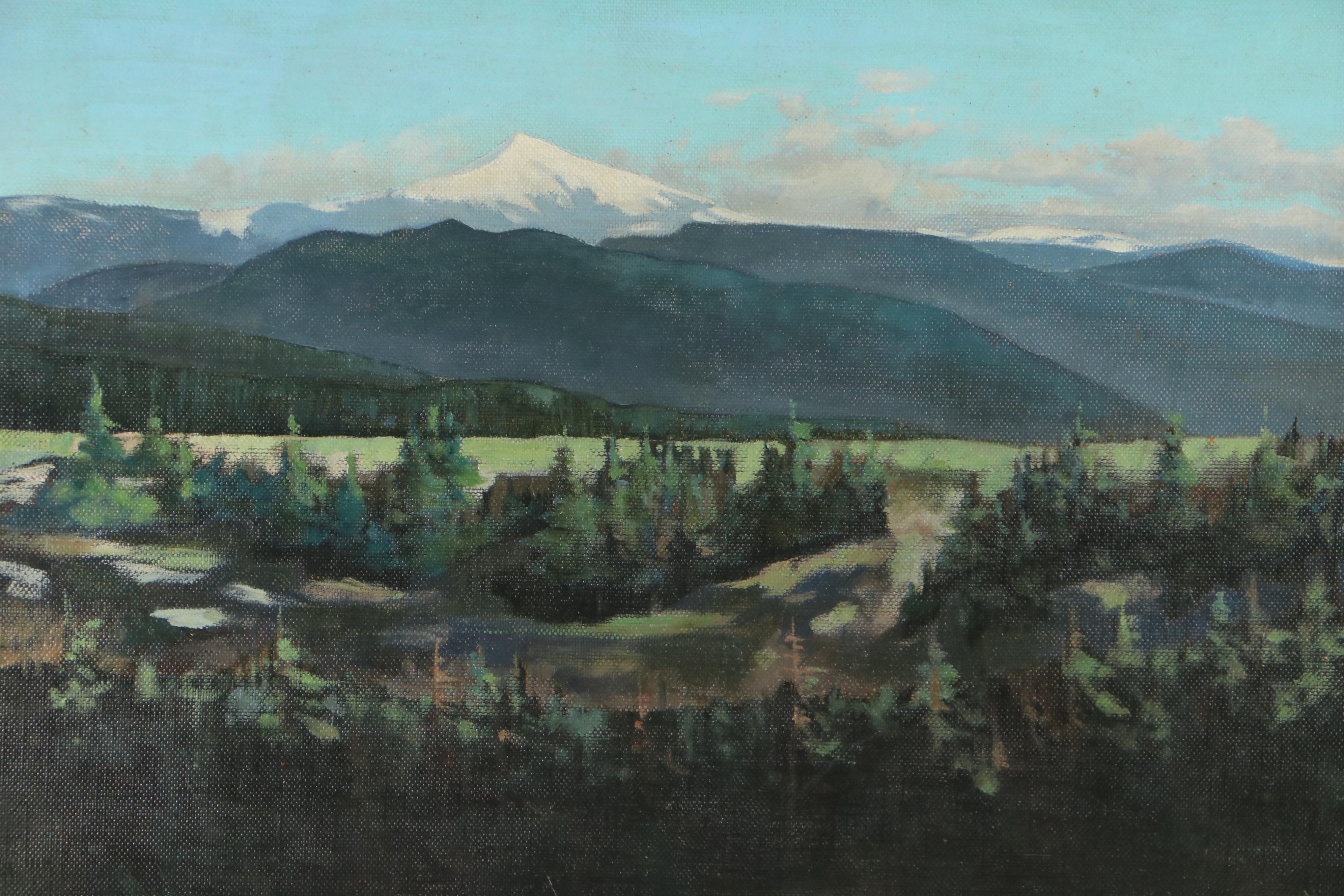 Robert Hyndman Oil Painting "Mountain Landscape"