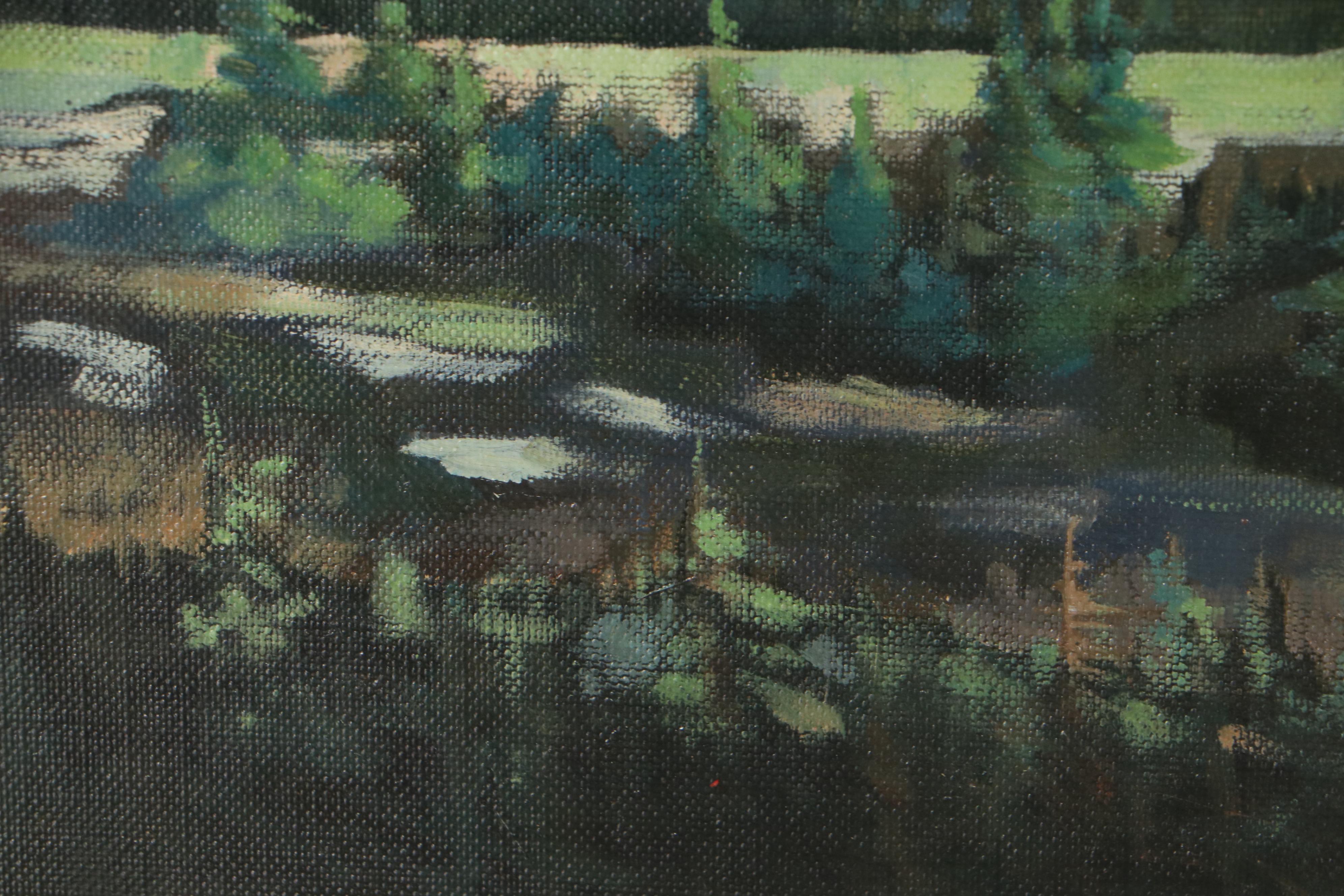 Robert Hyndman Oil Painting "Mountain Landscape"