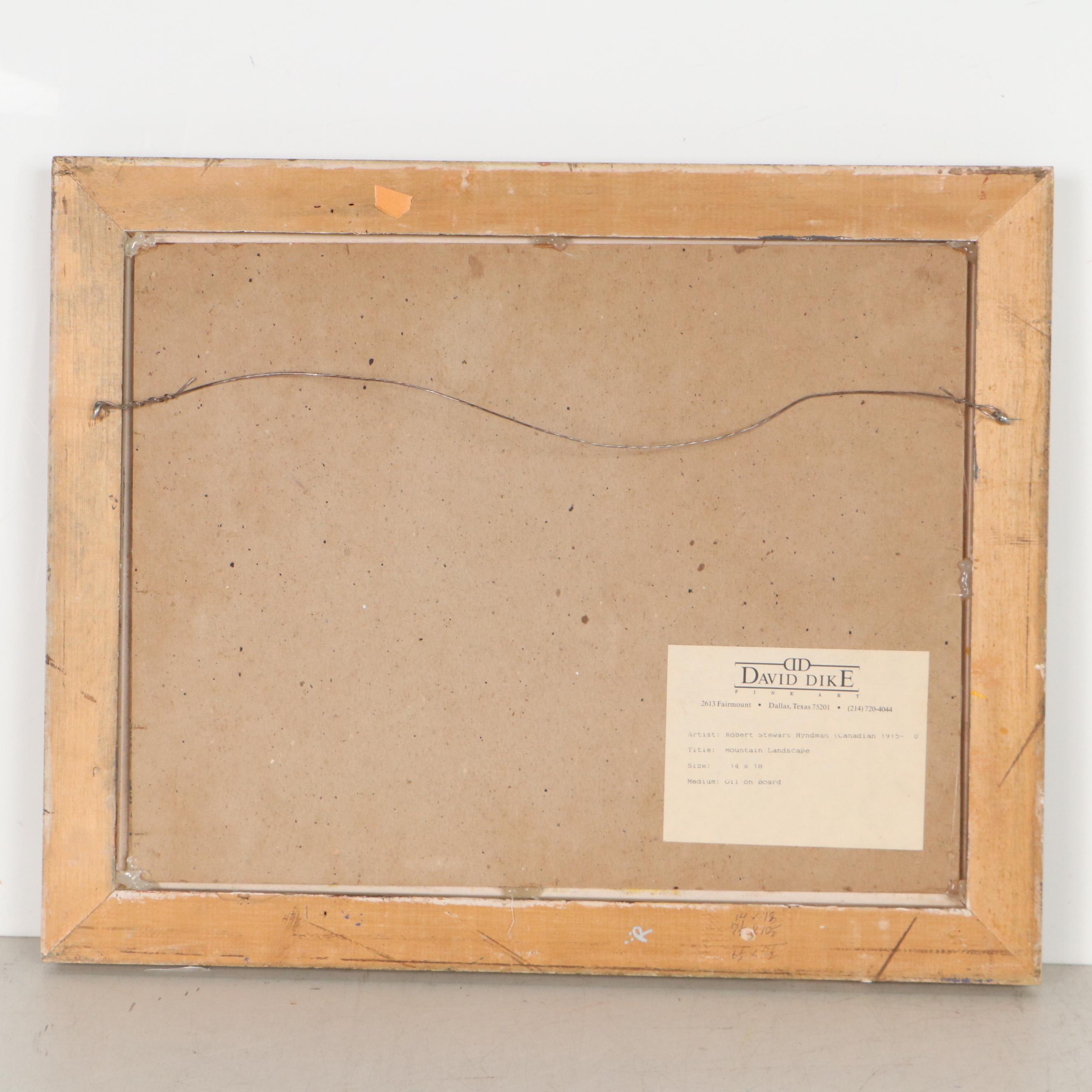 Robert Hyndman Oil Painting "Mountain Landscape"