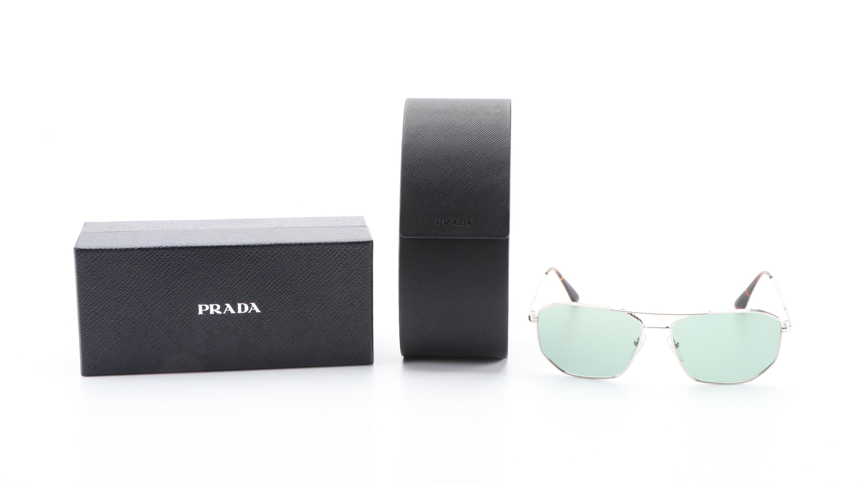 Prada SPR64X Aviator Sunglasses with Case and Box
