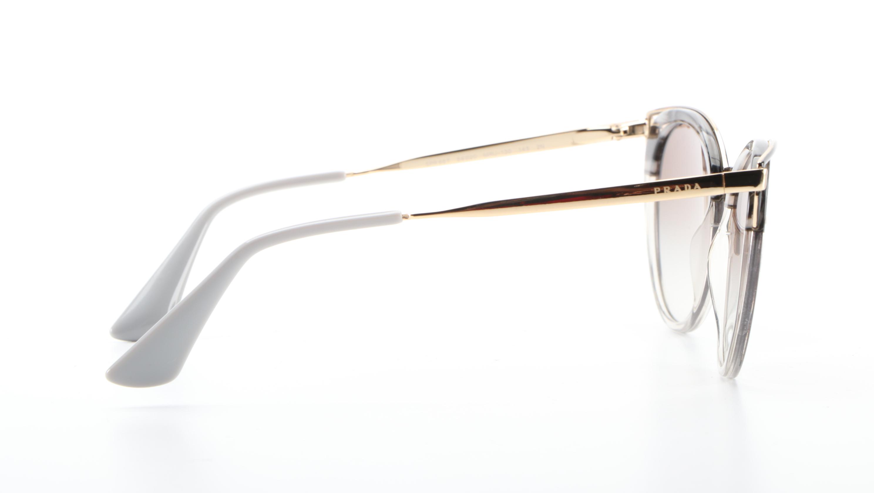 Prada SPR66T Modified Cat Eye Sunglasses with Case and Box