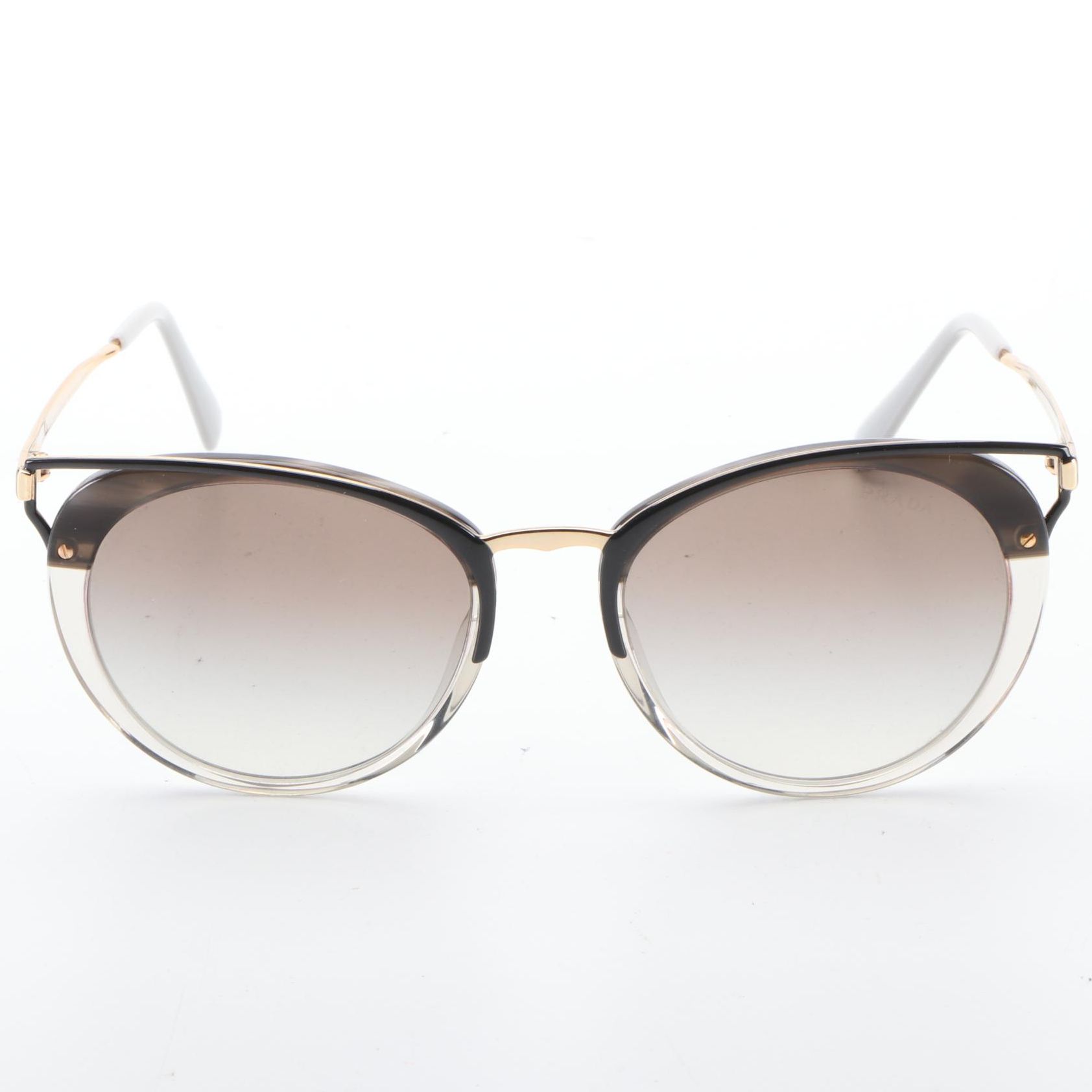 Prada SPR66T Modified Cat Eye Sunglasses with Case and Box