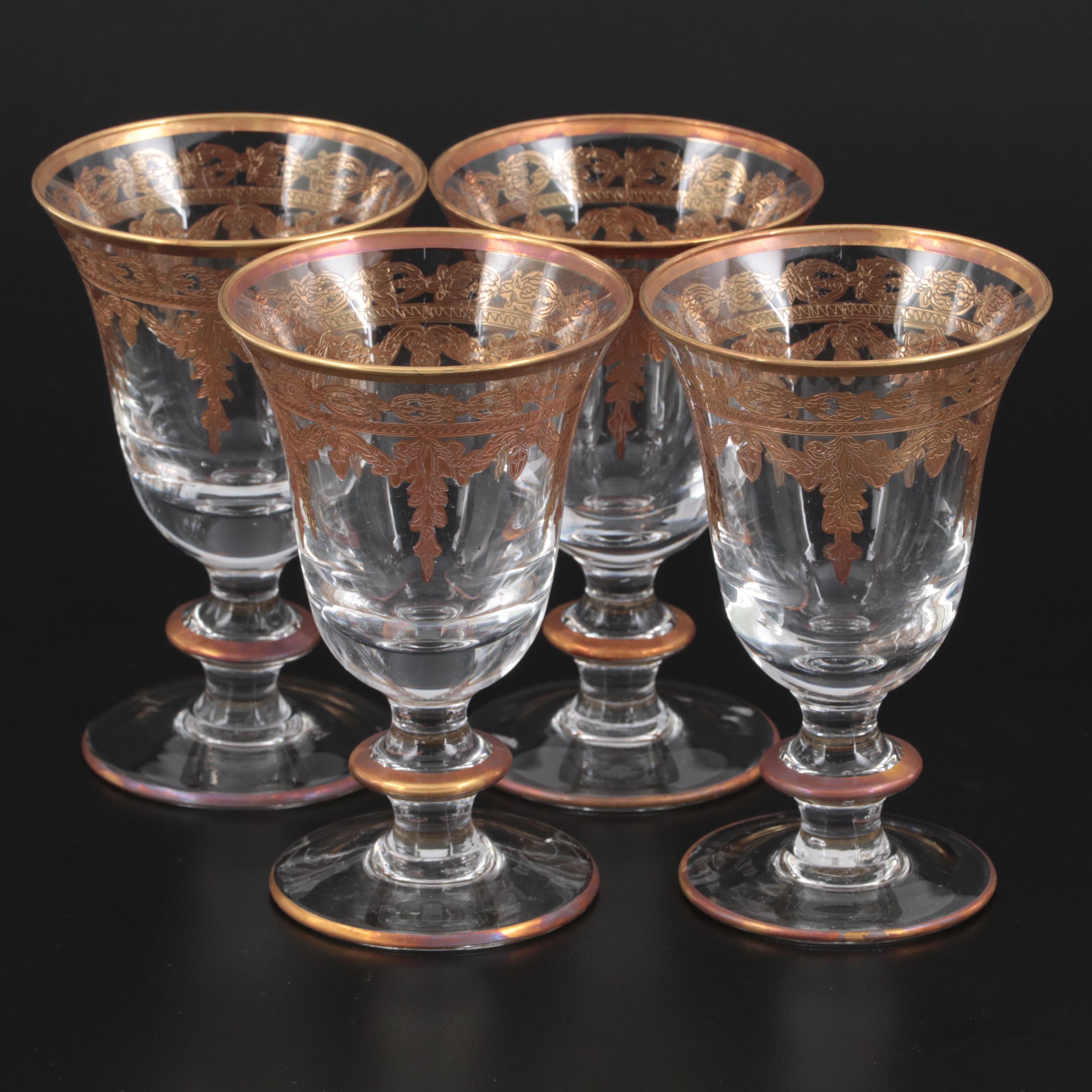 Arte Italica "Vetro Gold" Liquor Cocktail Glasses