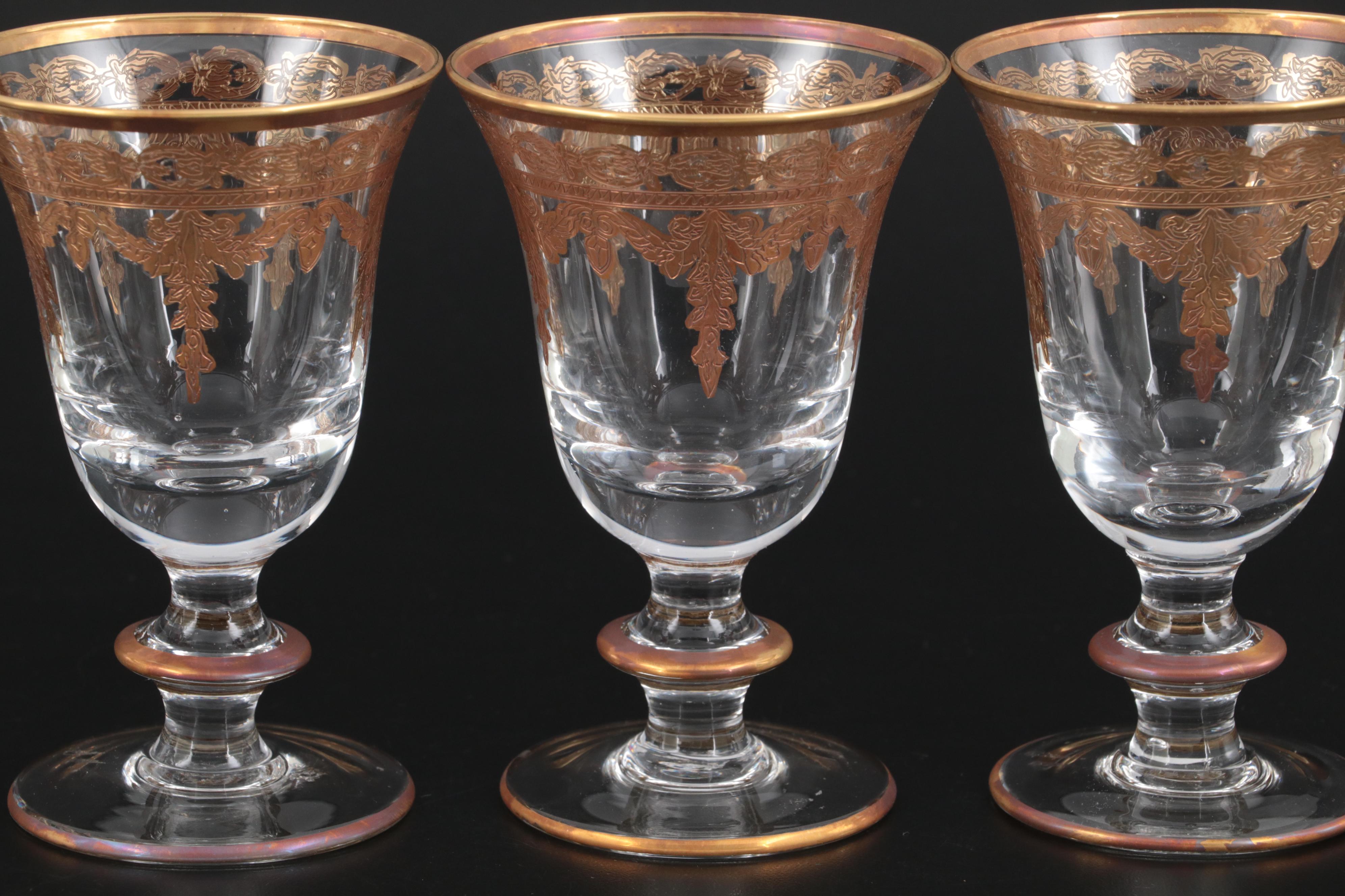Arte Italica "Vetro Gold" Liquor Cocktail Glasses