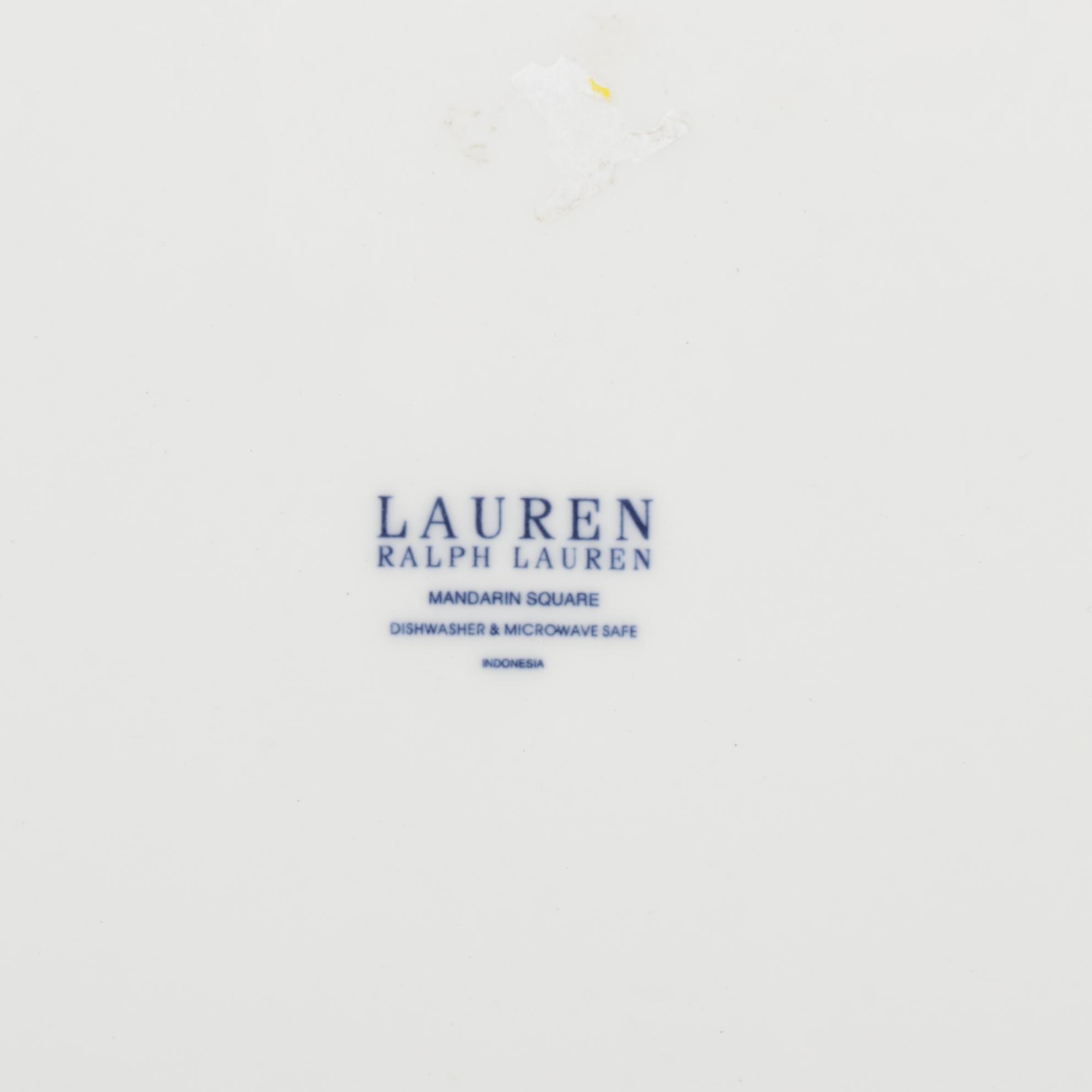 Lauren Ralph Lauren "Mandarin Square" and "Mandarin Blue" Dinnerware