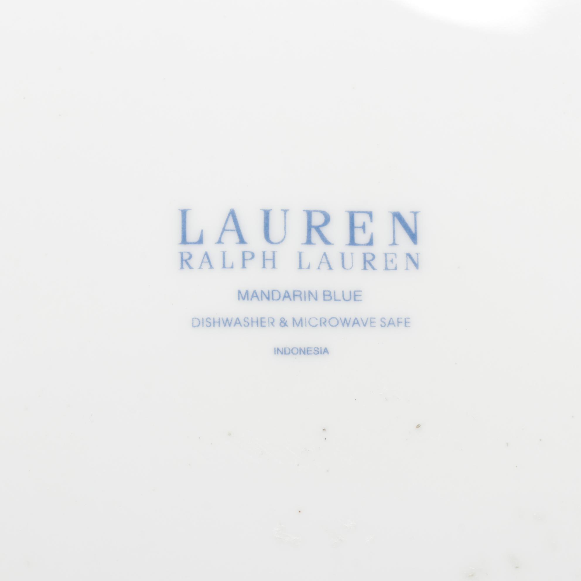 Lauren Ralph Lauren "Mandarin Square" and "Mandarin Blue" Dinnerware