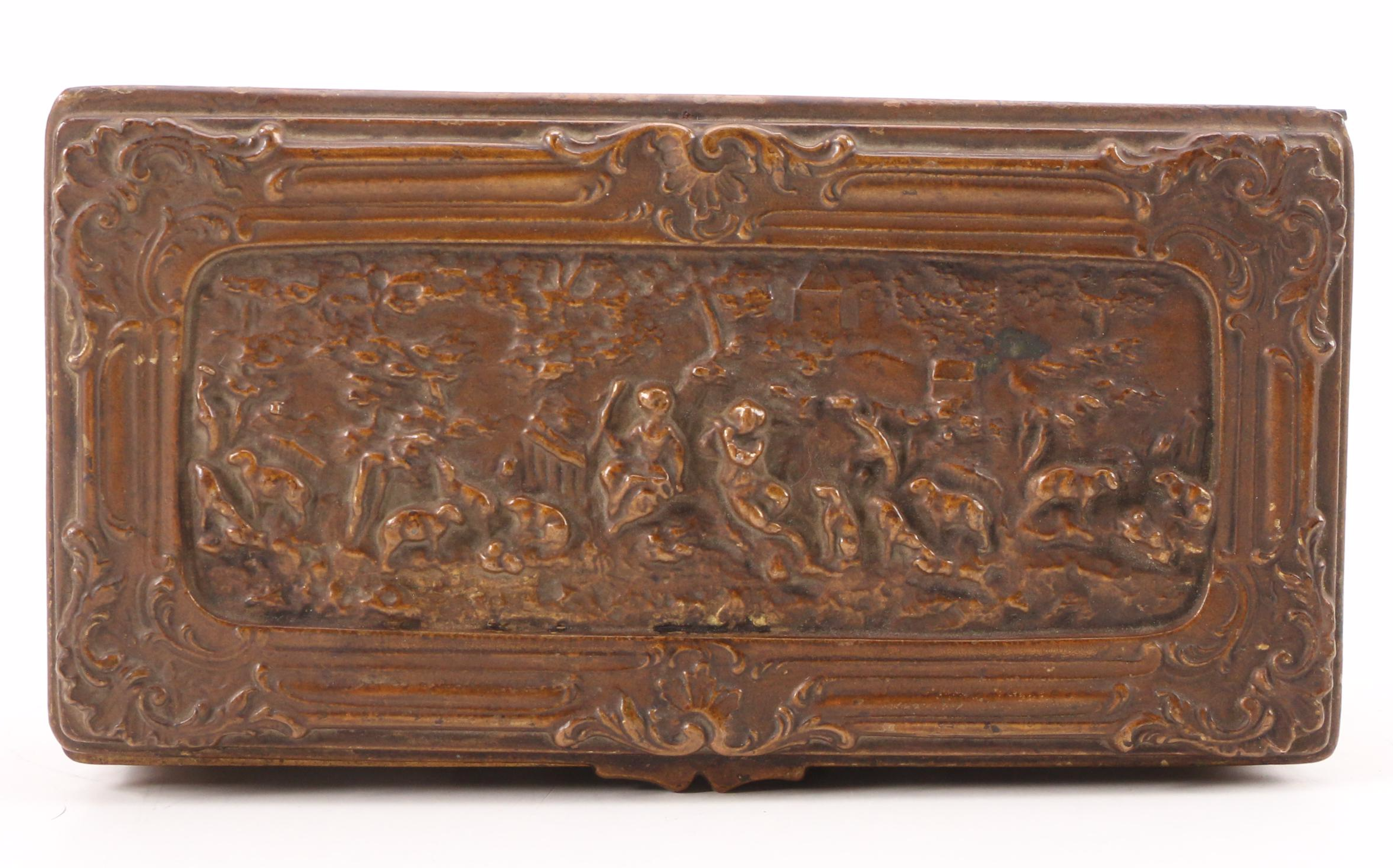 Carl Sorenson Art Deco Style Bronze Bowl and Jennings Brothers Brass Box