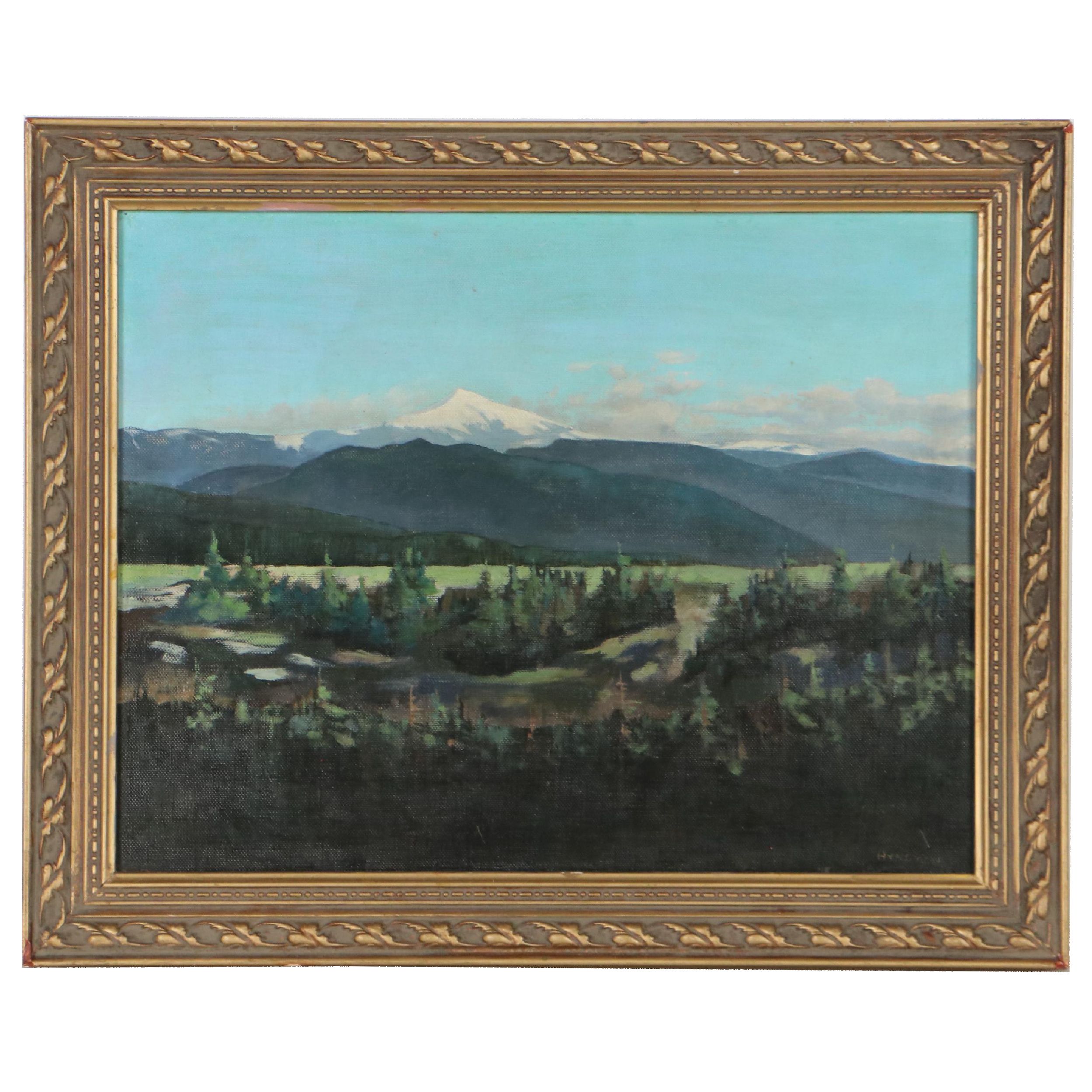 Robert Hyndman Oil Painting "Mountain Landscape"