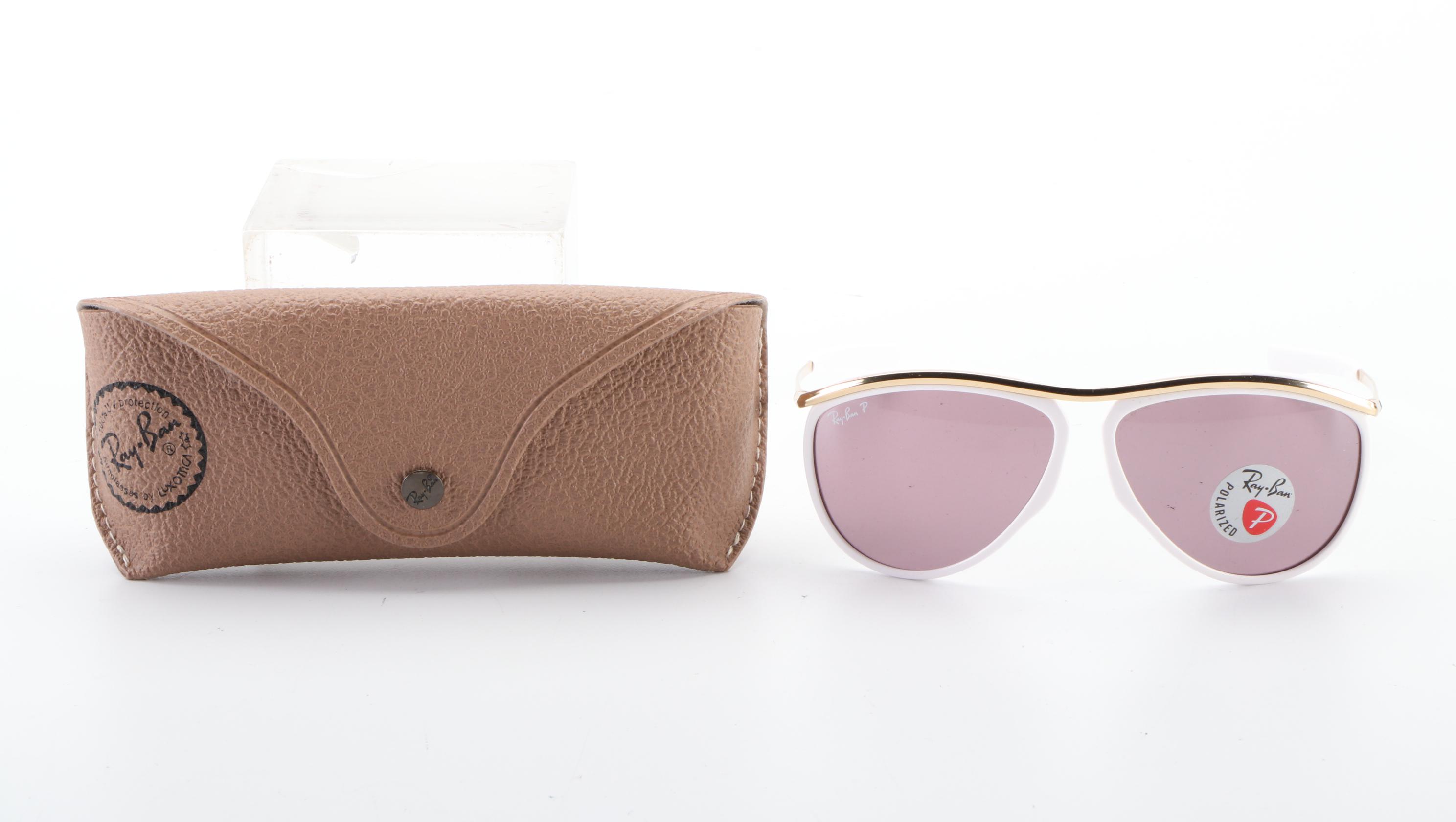 Ray-Ban RB2219 Olympian Aviator Polarized Sunglasses with Case