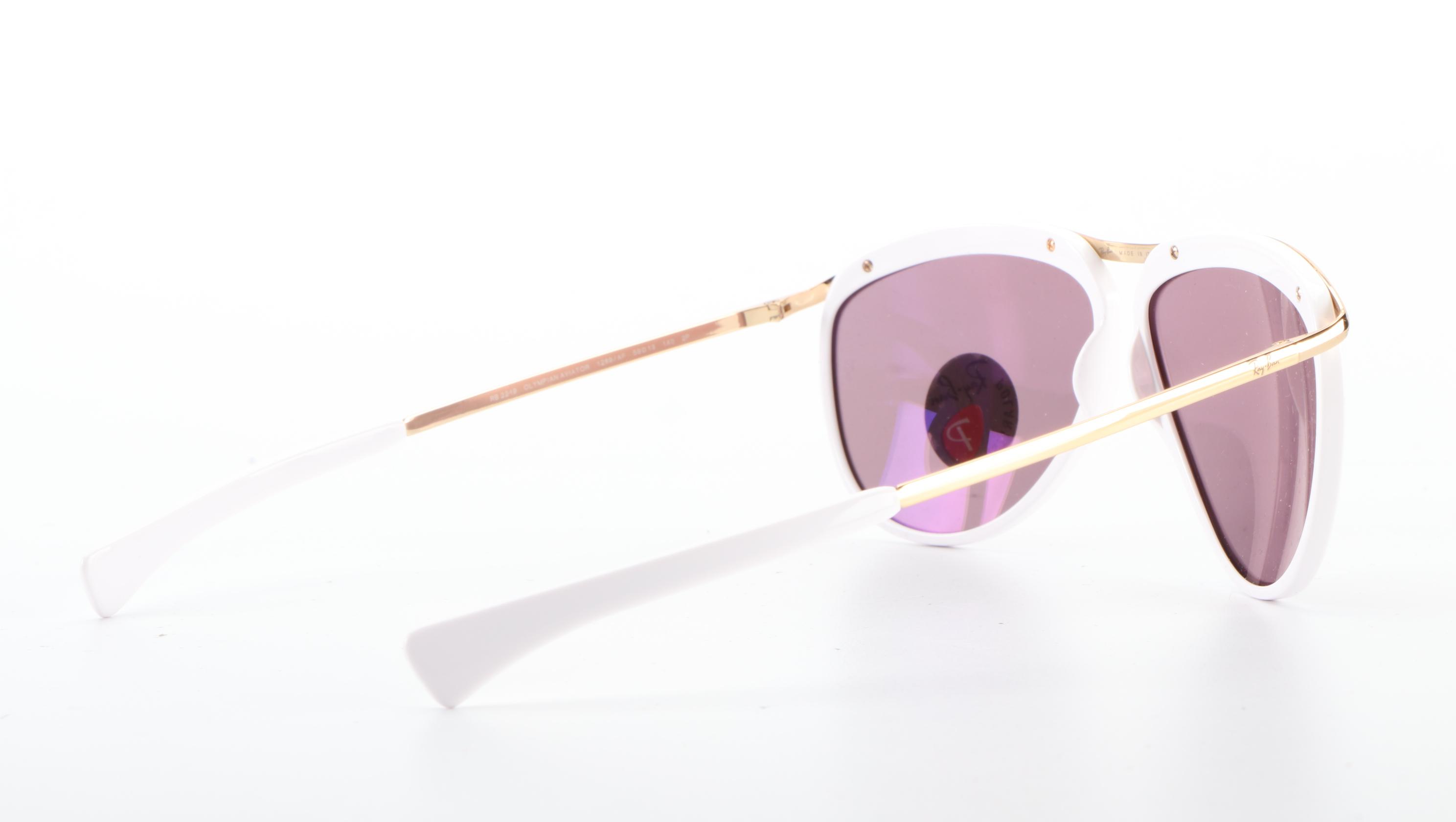 Ray-Ban RB2219 Olympian Aviator Polarized Sunglasses with Case