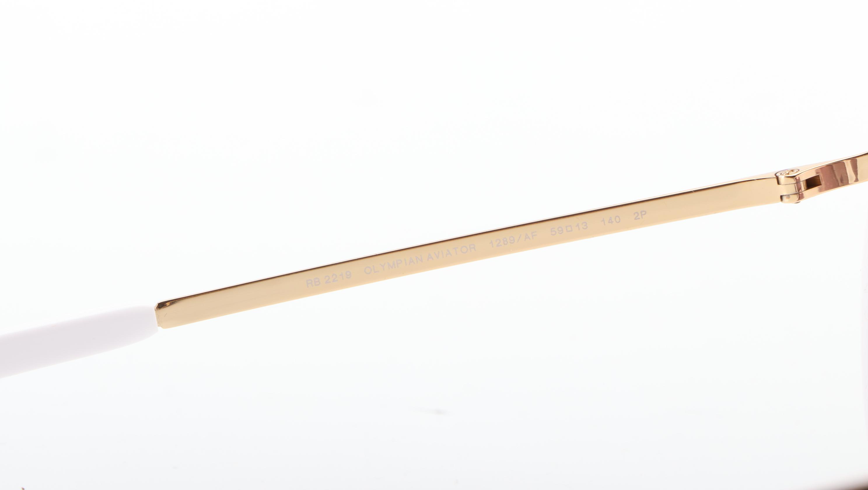 Ray-Ban RB2219 Olympian Aviator Polarized Sunglasses with Case