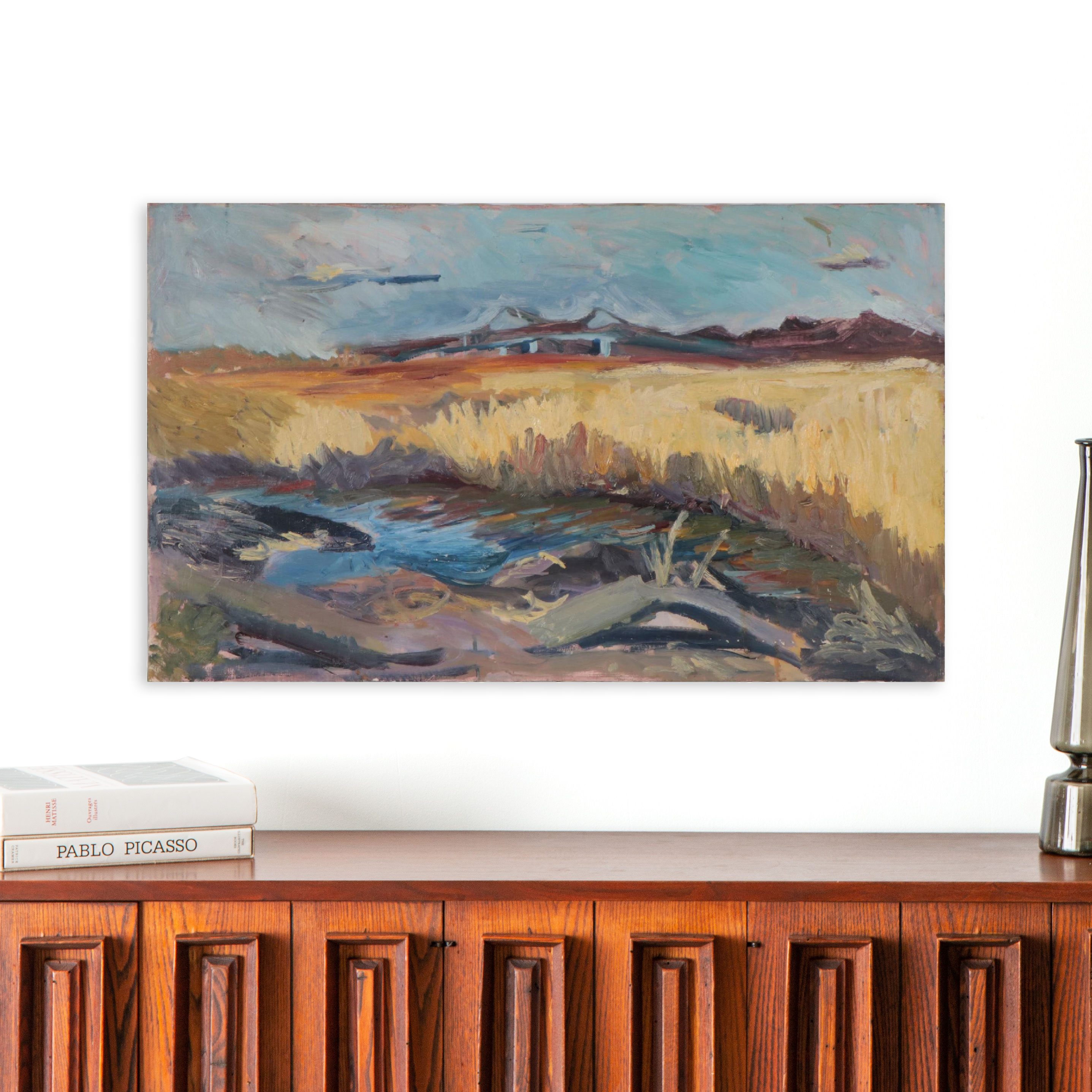 Richard Snyder Landscape Oil Painting, Circa 2000