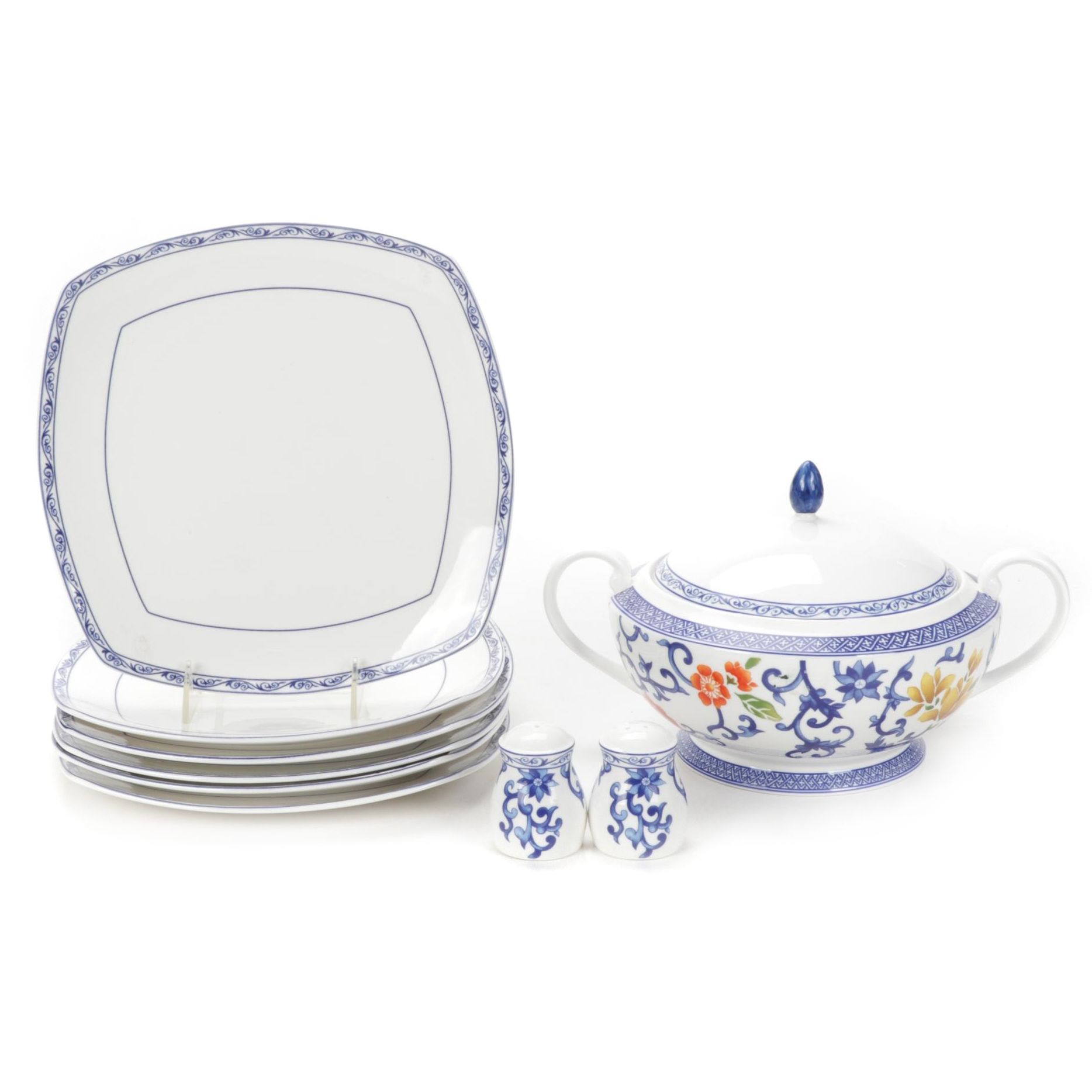Lauren Ralph Lauren "Mandarin Square" and "Mandarin Blue" Dinnerware