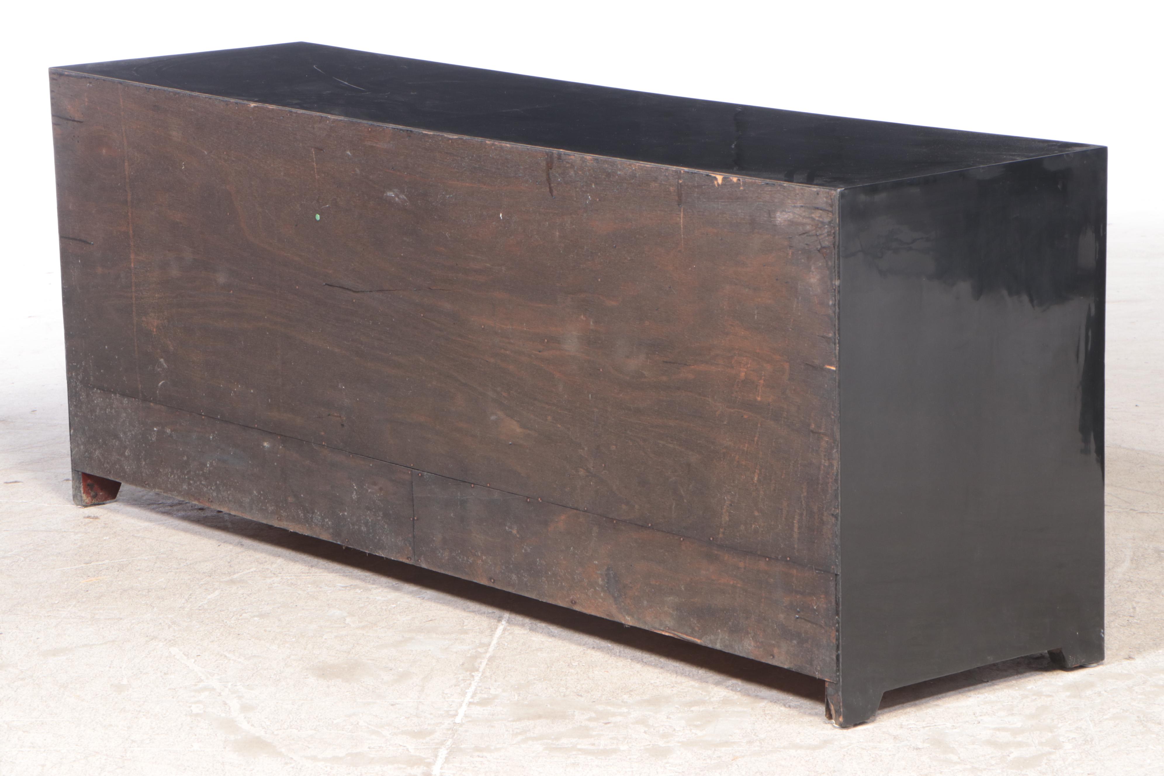 Chinese Lacquered Cabinet with Abalone Inlay