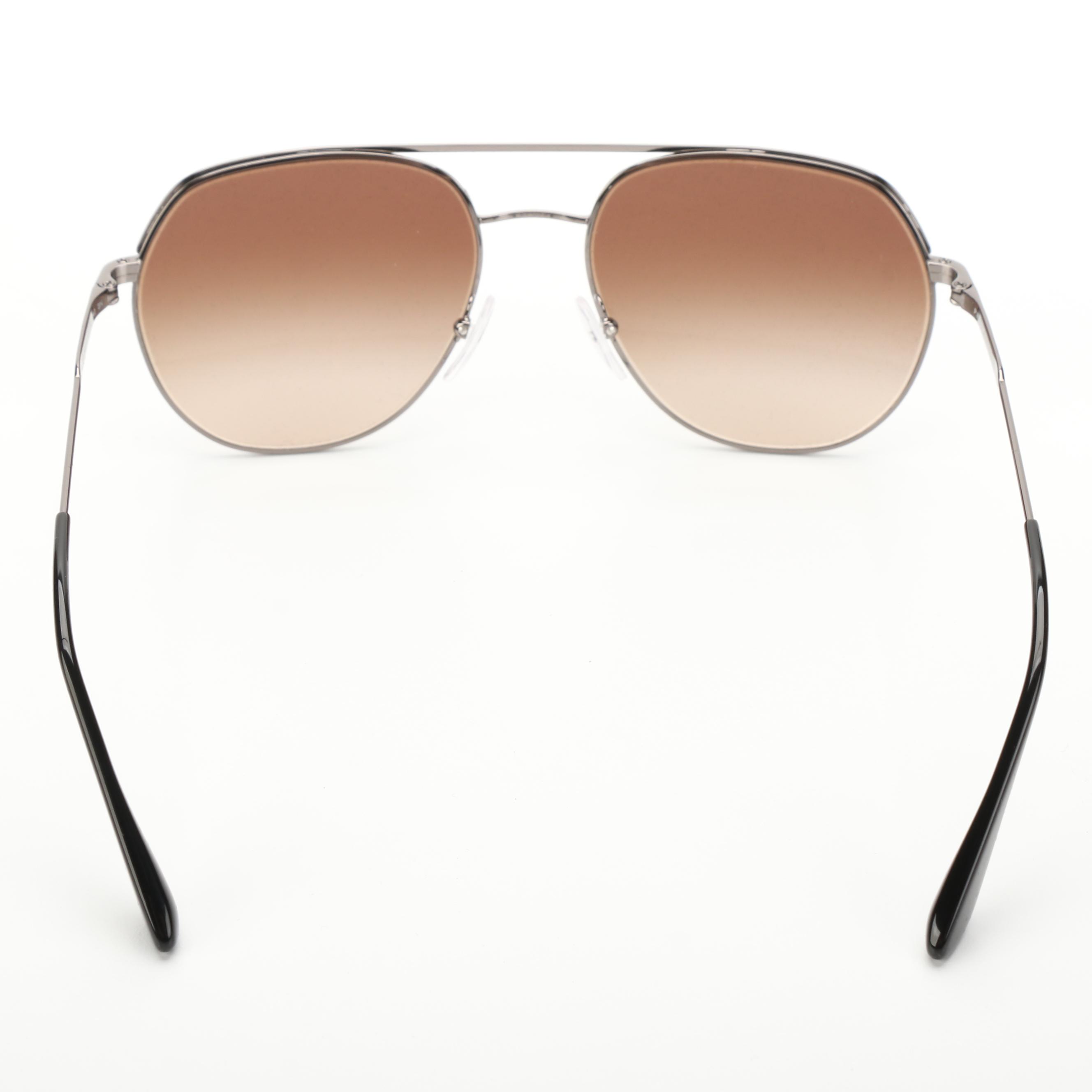 Prada SPR55U Metal Sunglasses with Case and Box