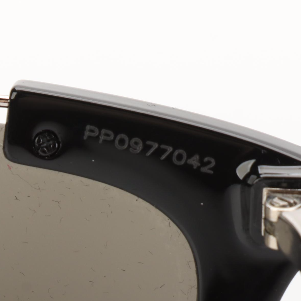 Prada SPR21U Silver Tone Cat Eye Sunglasses with Case and Box