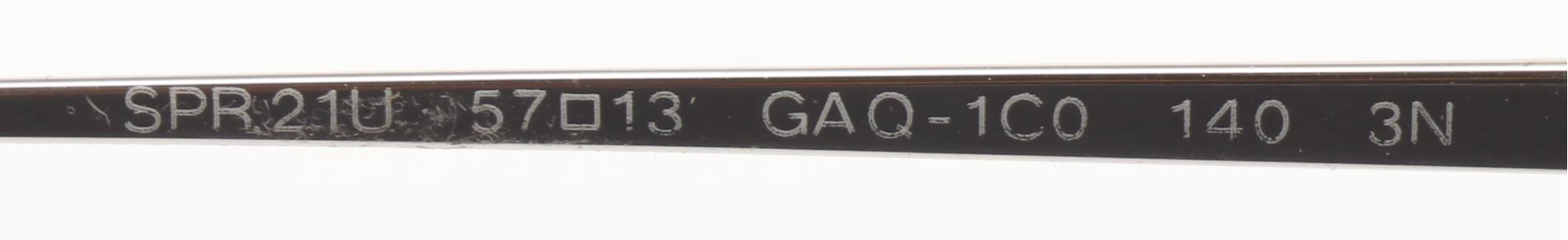 Prada SPR21U Silver Tone Cat Eye Sunglasses with Case and Box