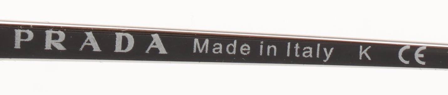 Prada SPR21U Silver Tone Cat Eye Sunglasses with Case and Box