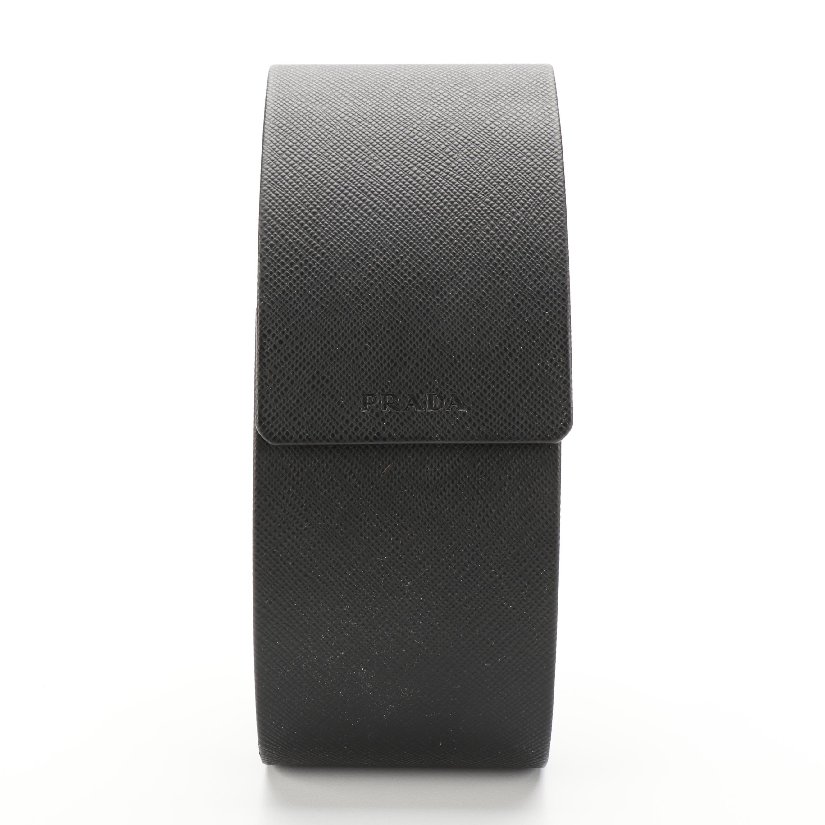 Prada SPR21U Silver Tone Cat Eye Sunglasses with Case and Box