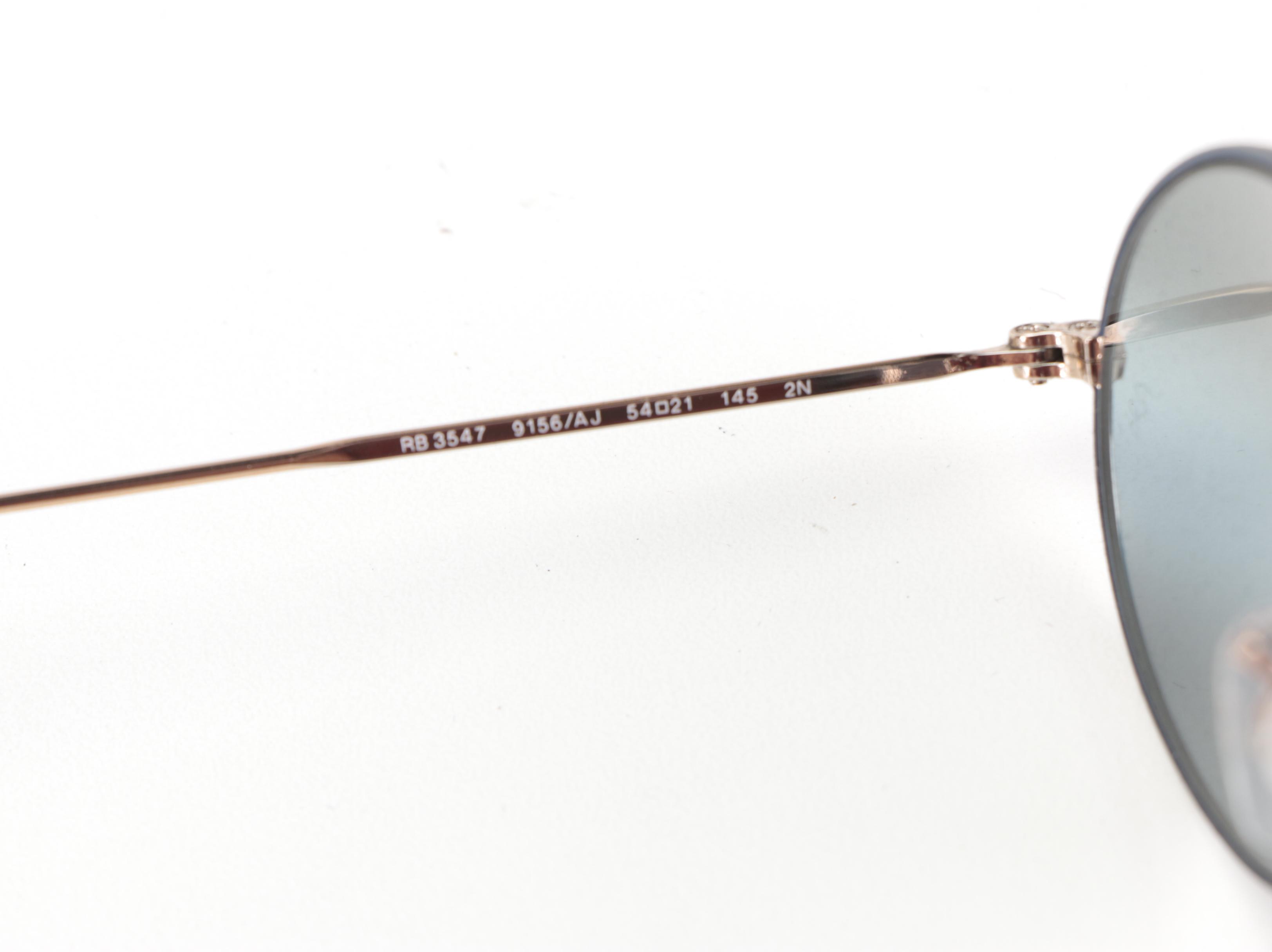 Ray-Ban RB3547 Oval Sunglasses with Case and Box