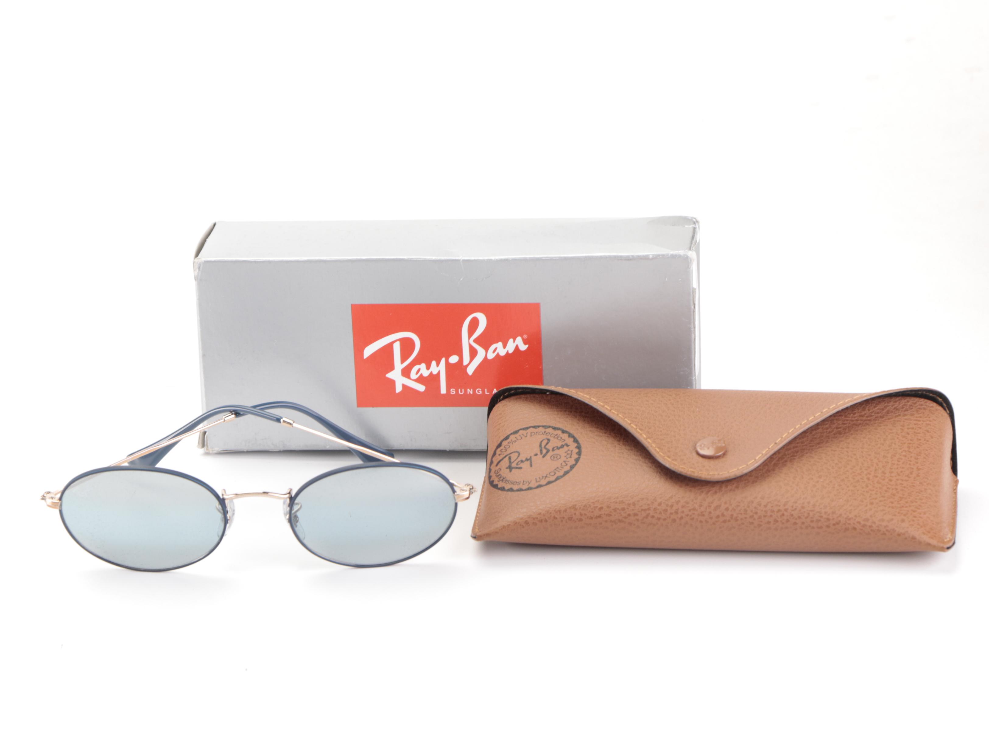Ray-Ban RB3547 Oval Sunglasses with Case and Box