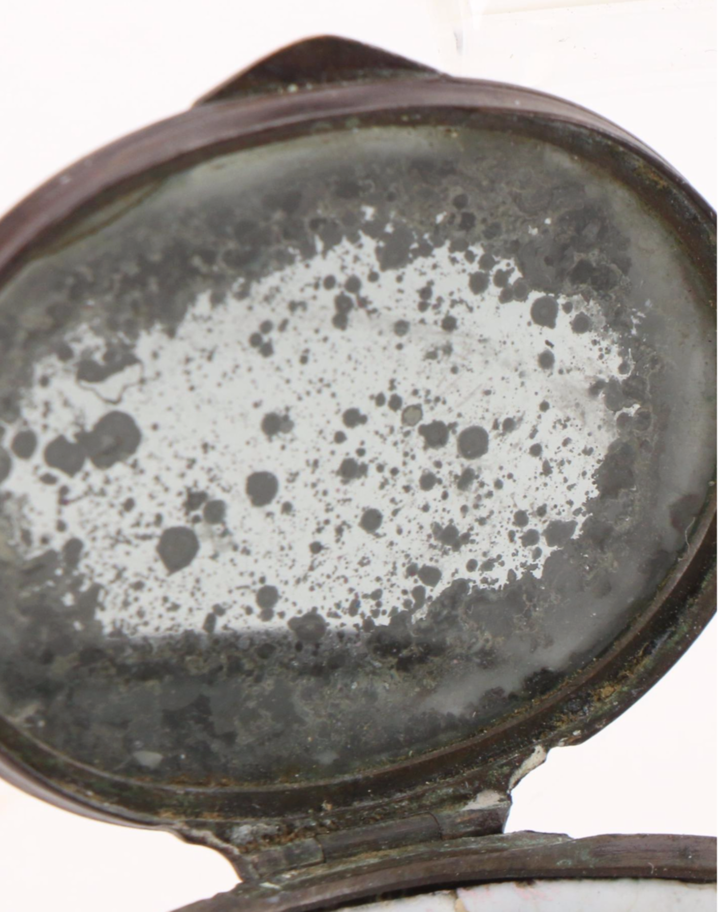 English Georgian Enamel on Copper Patch Box, Late 18th Century