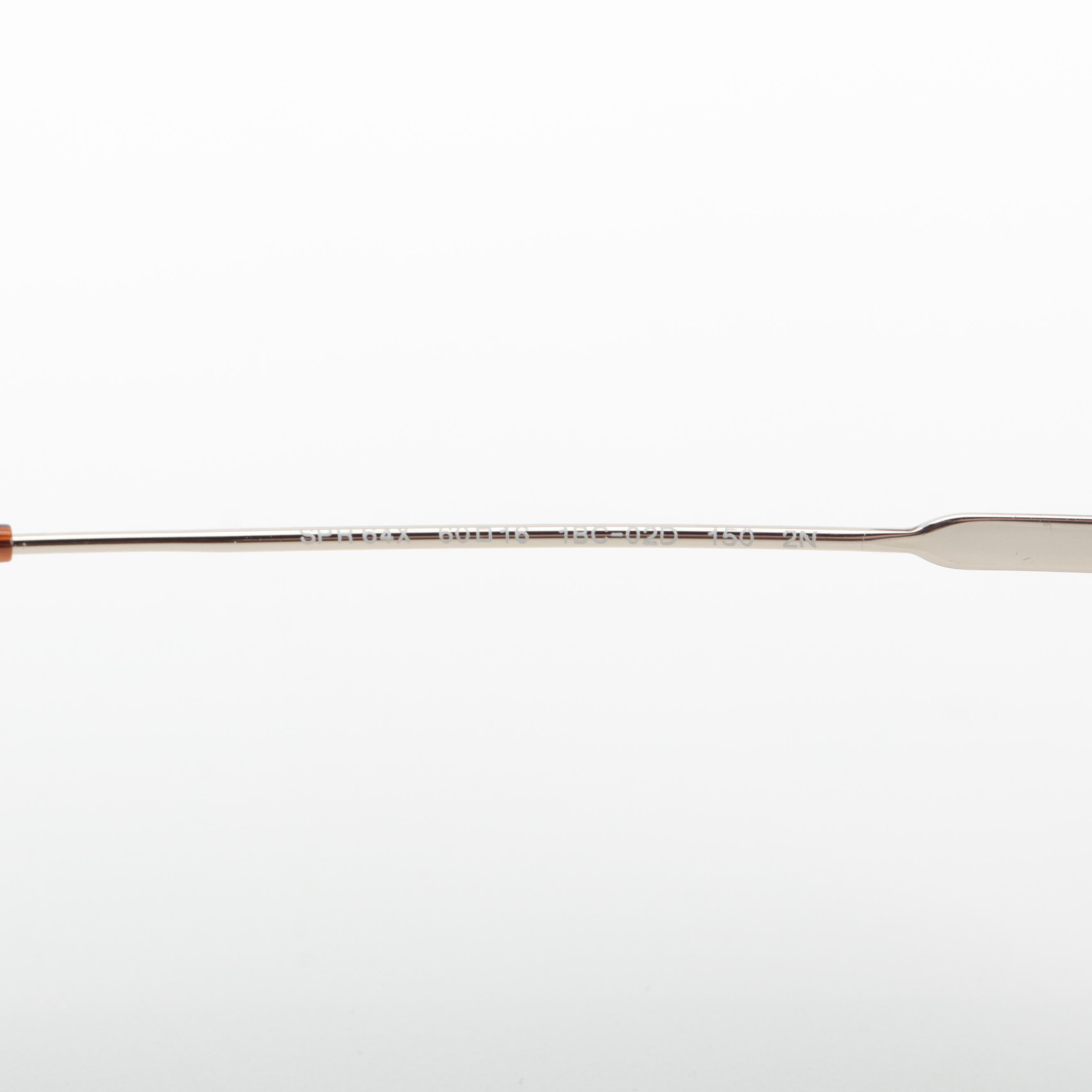 Prada SPR64X Silver Tone Sunglasses with Case and Box