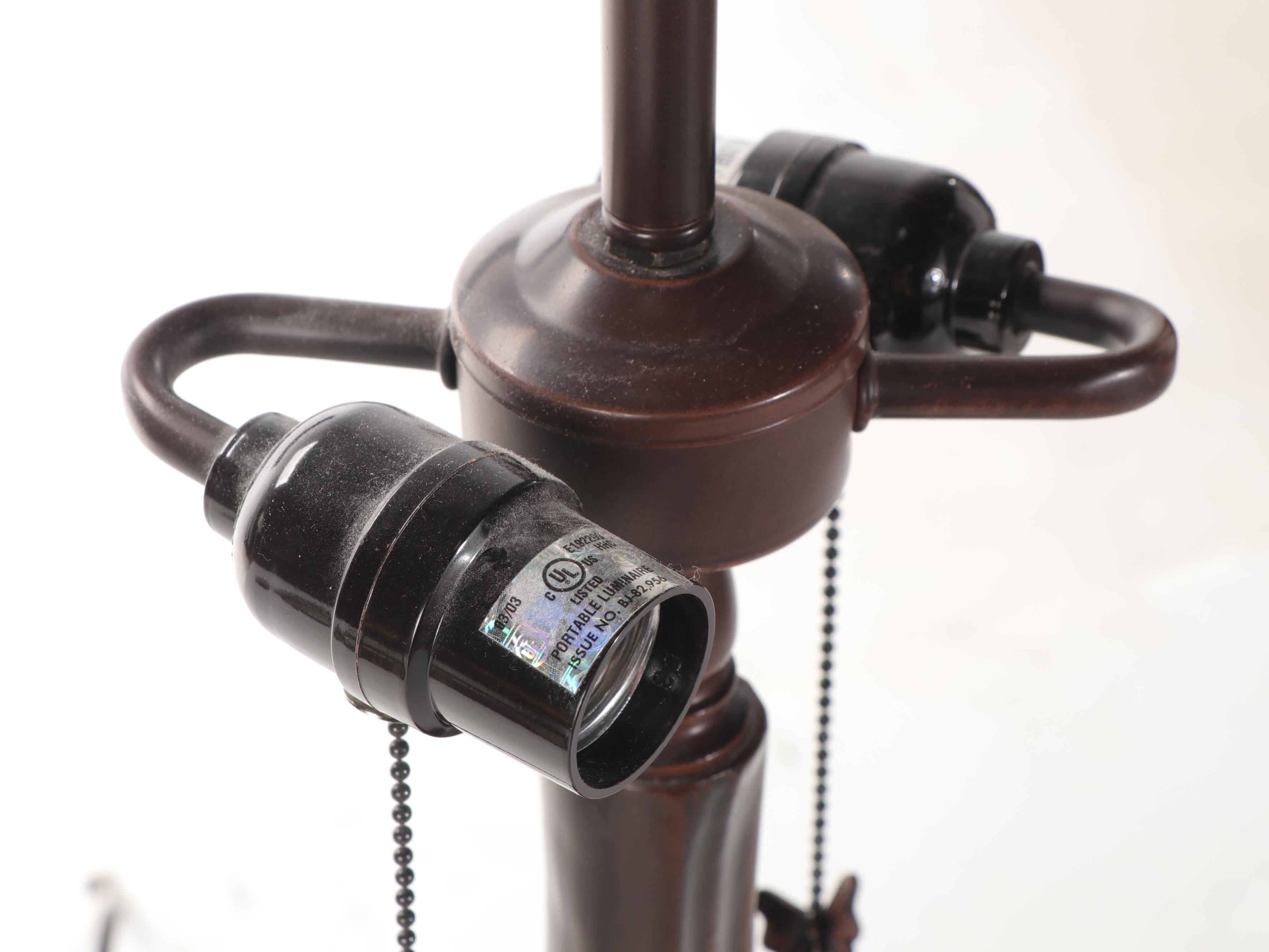 Colour Creations Timeless Serenity by Tania Bricel Slag Glass Table Lamp