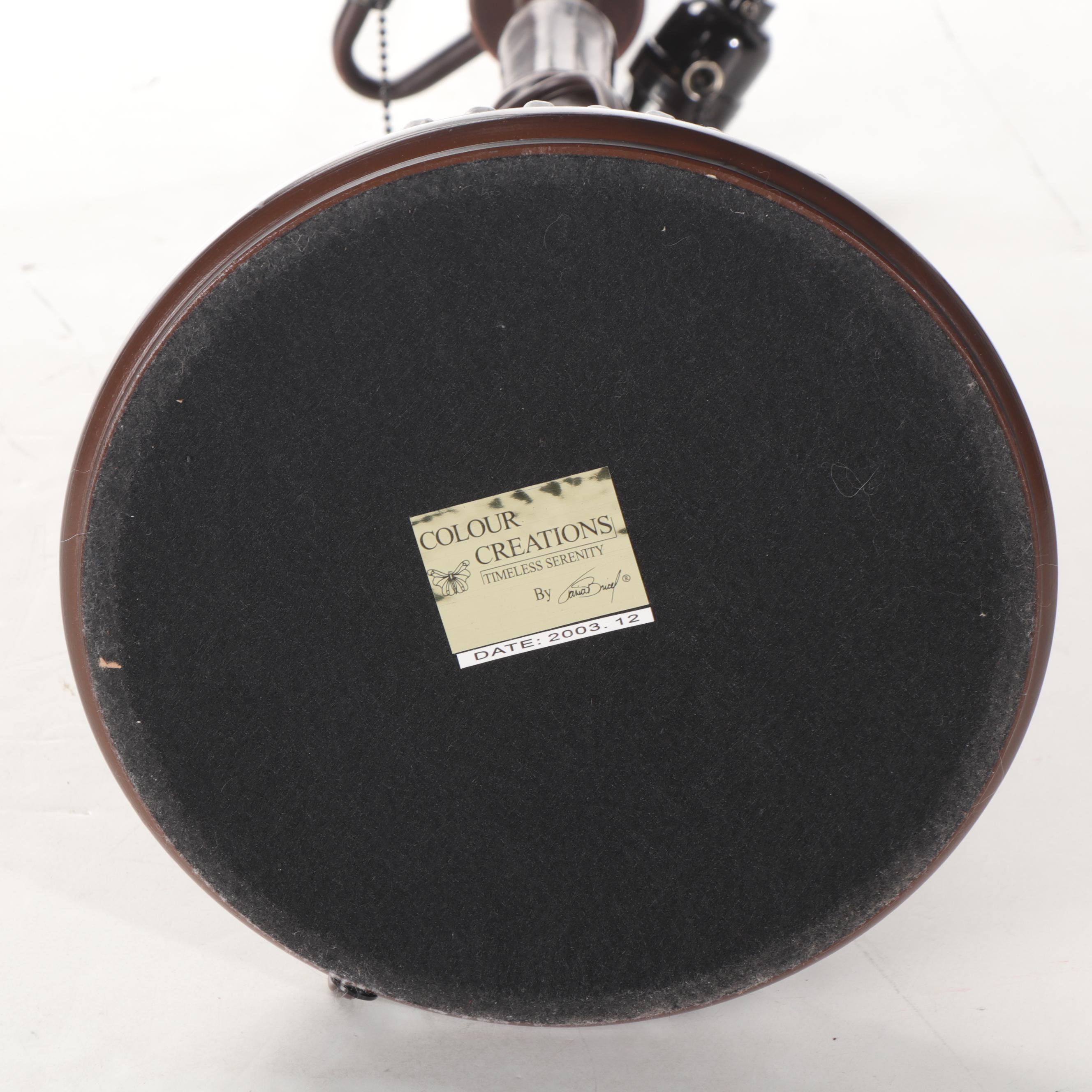 Colour Creations Timeless Serenity by Tania Bricel Slag Glass Table Lamp