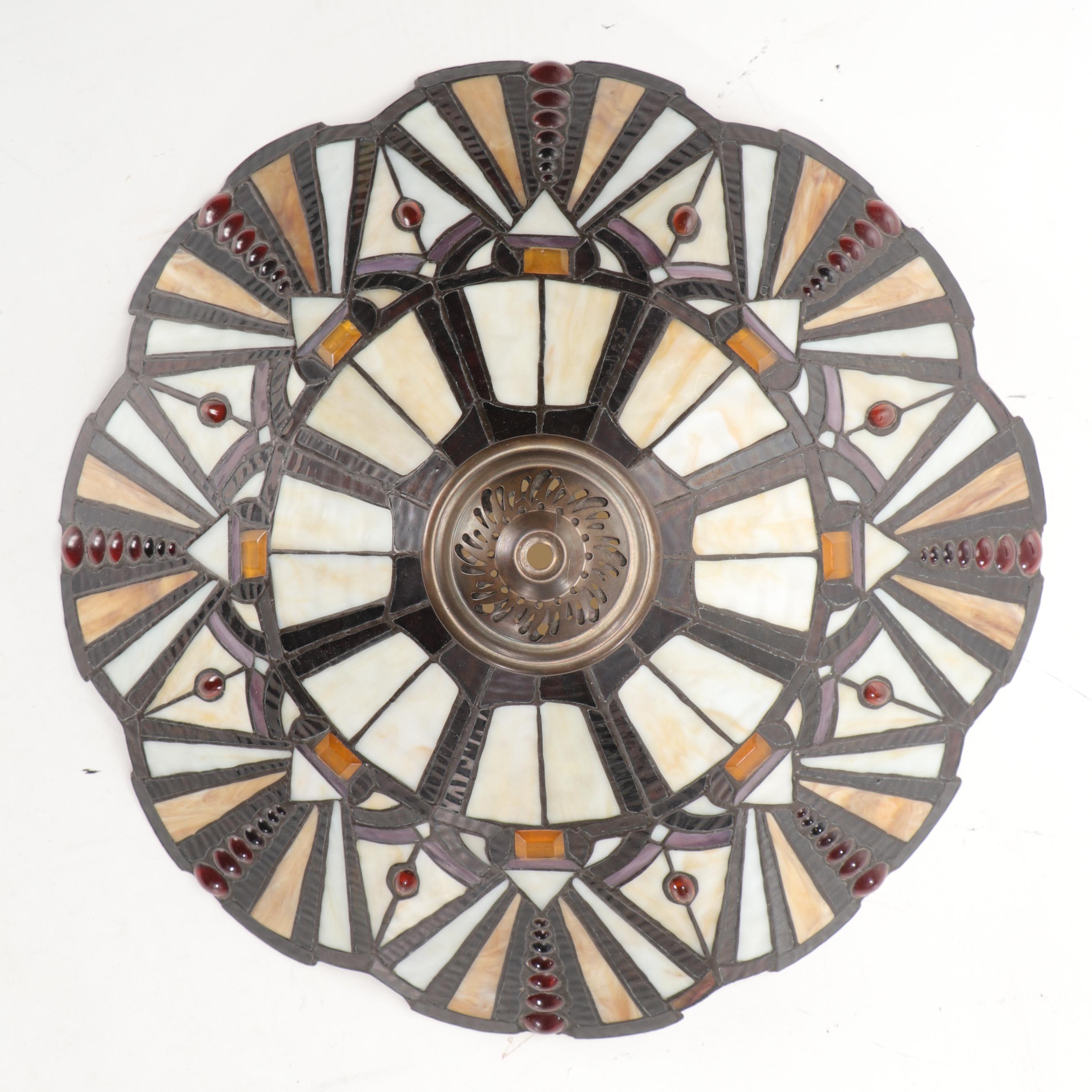 Colour Creations Timeless Serenity by Tania Bricel Slag Glass Table Lamp