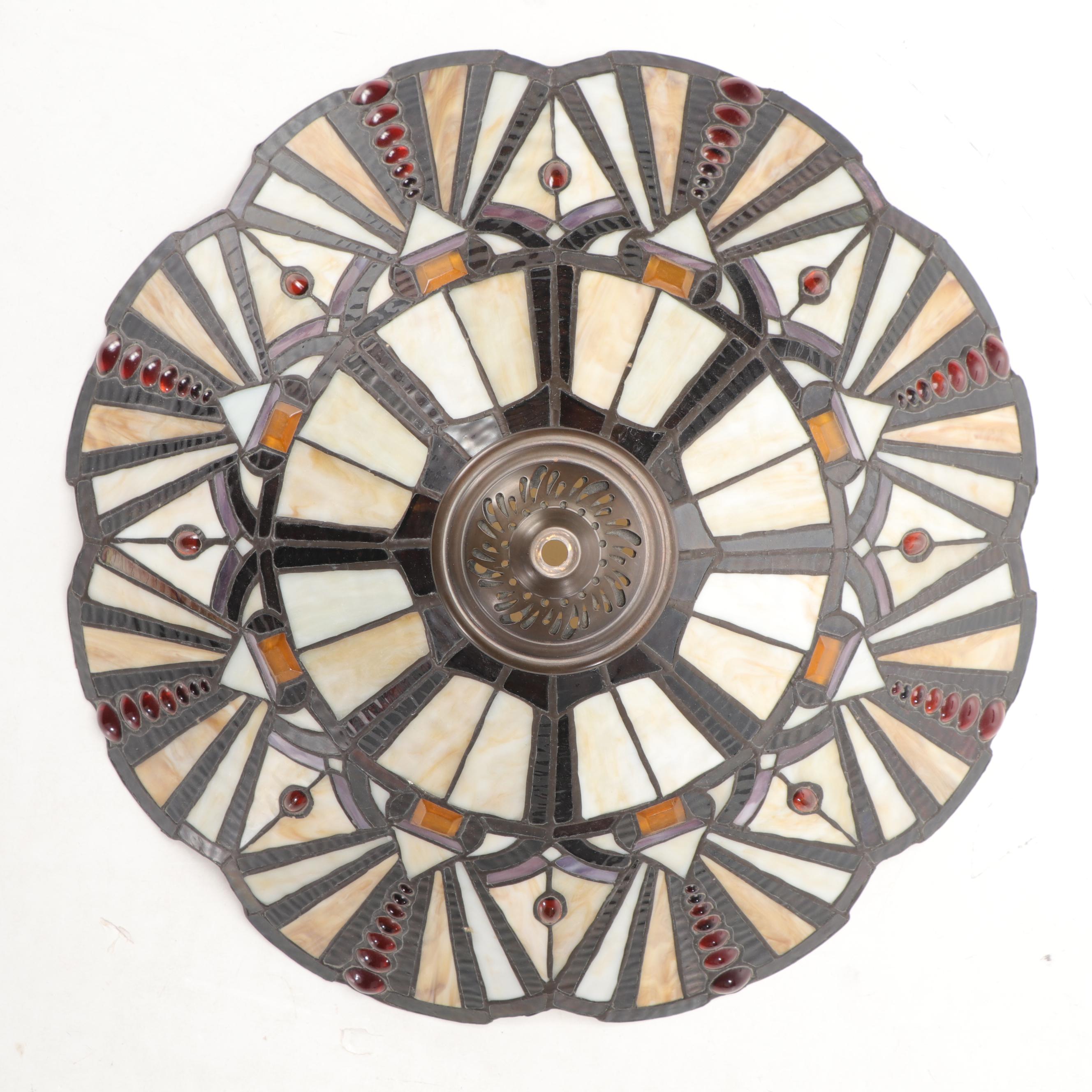 Colour Creations Timeless Serenity by Tania Bricel Slag Glass Table Lamp